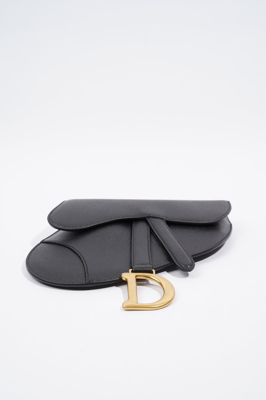 Christian Dior Saddle Belt Bag Black Leather