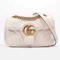 Gucci Marmont Flap White Matelasse Leather Mini