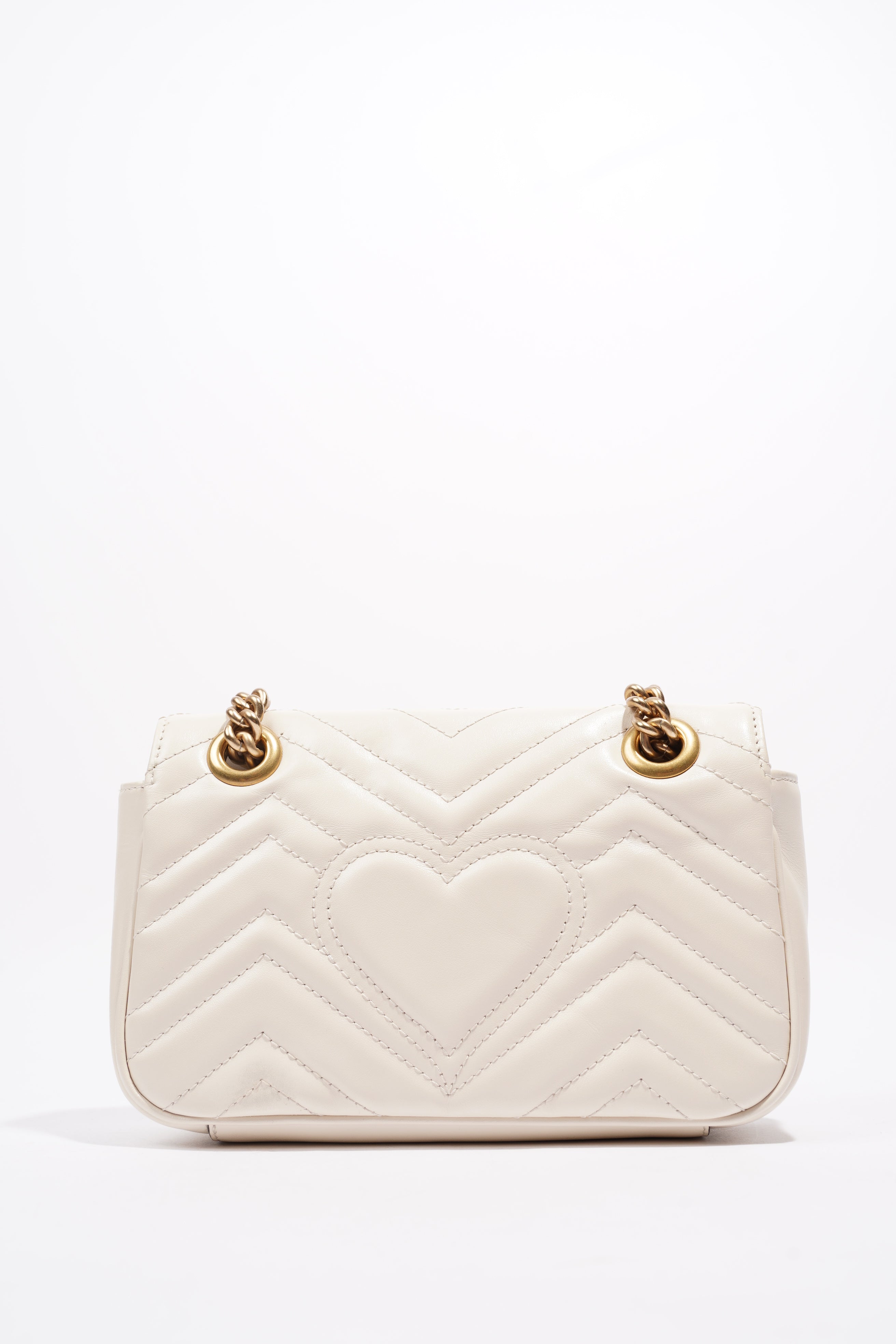 Gucci Marmont Flap White Matelasse Leather Mini