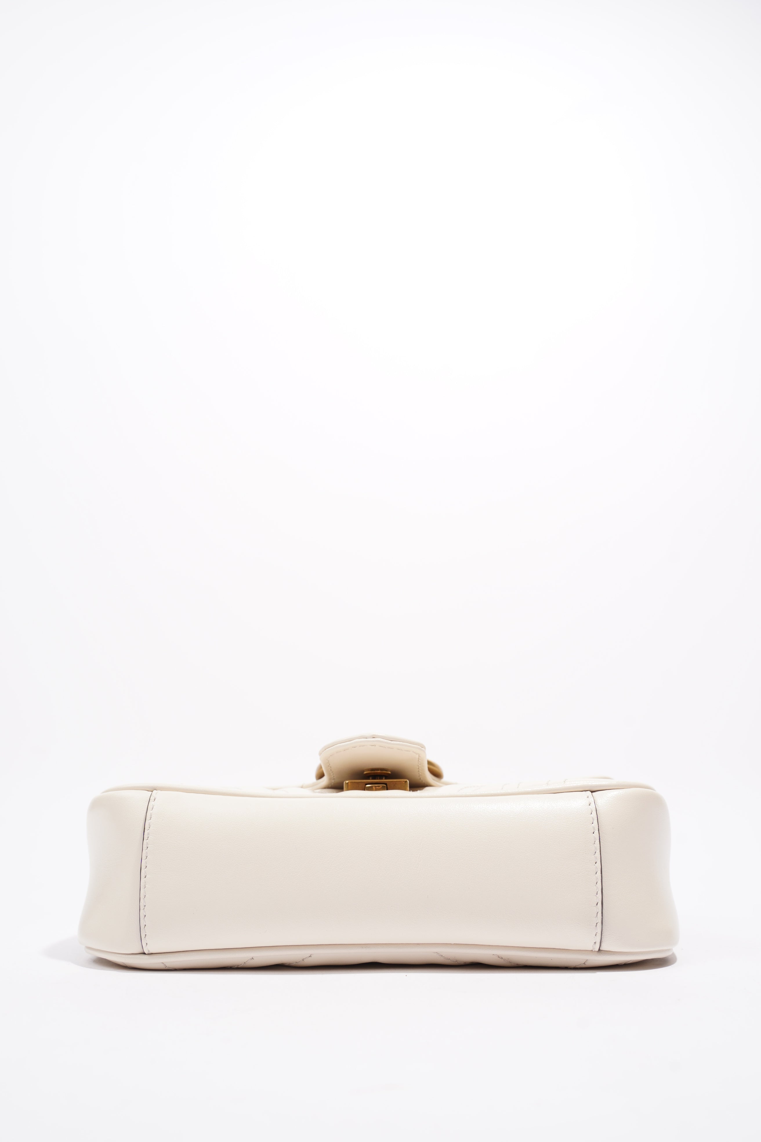 Gucci Marmont Flap White Matelasse Leather Mini
