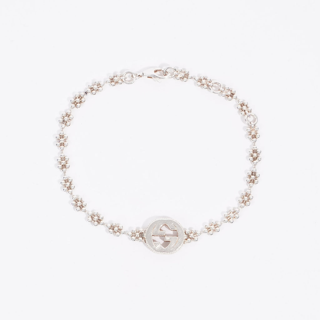 Gucci Interlocking G Bracelet Silver Silver Sterling 19cm
