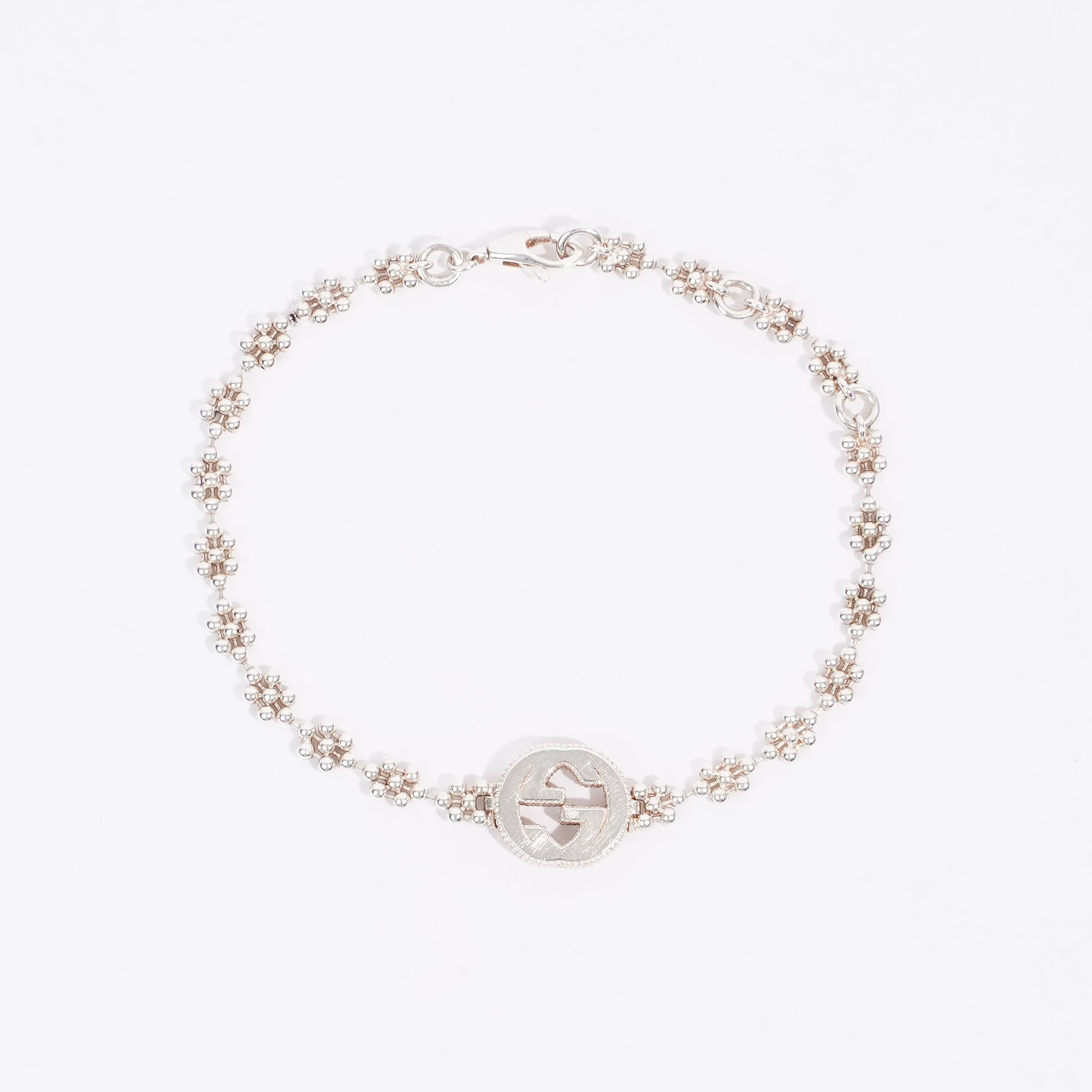 Gucci Interlocking G Bracelet Silver Silver Sterling 19cm