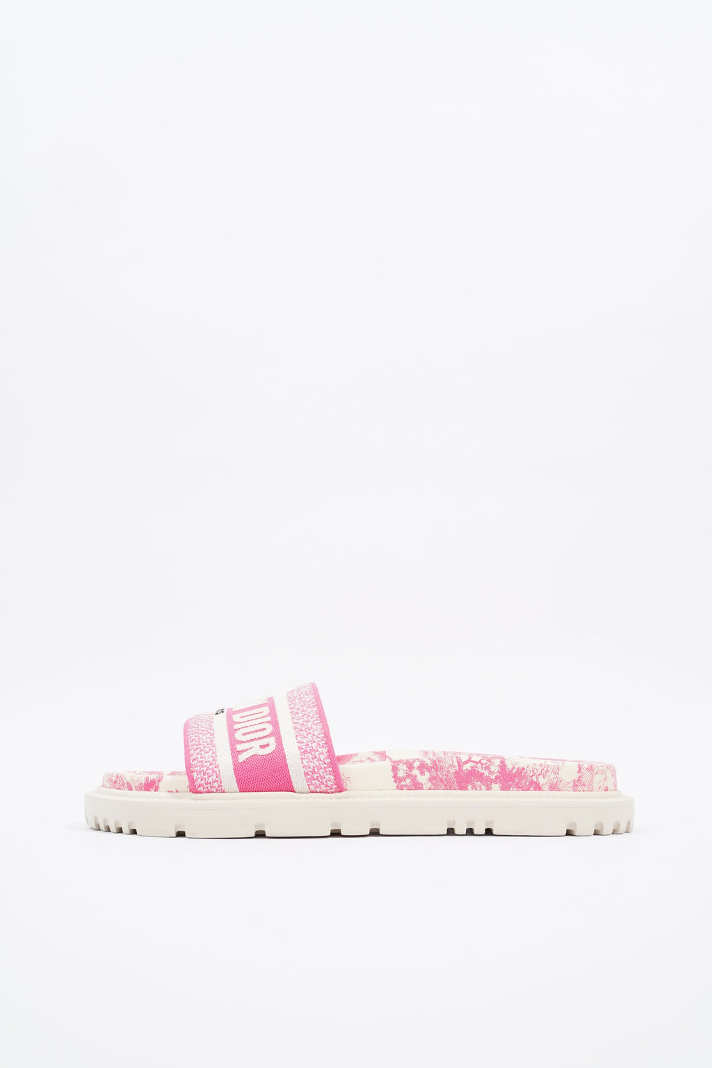 Christian Dior Dway Slide Pink / White Canvas EU 41 UK 8