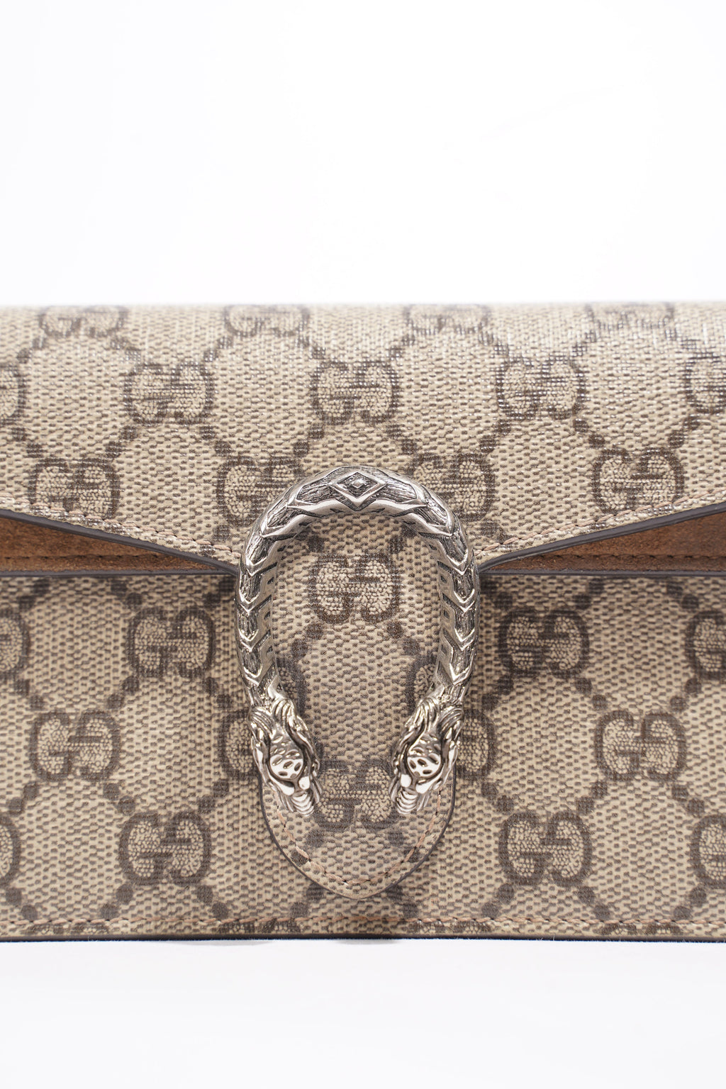 Gucci Dionysus Super Mini Chain Beige And Ebony GG Supreme Coated Canvas