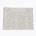 Saint Laurent Polka Dot Pouch Black / White Leather