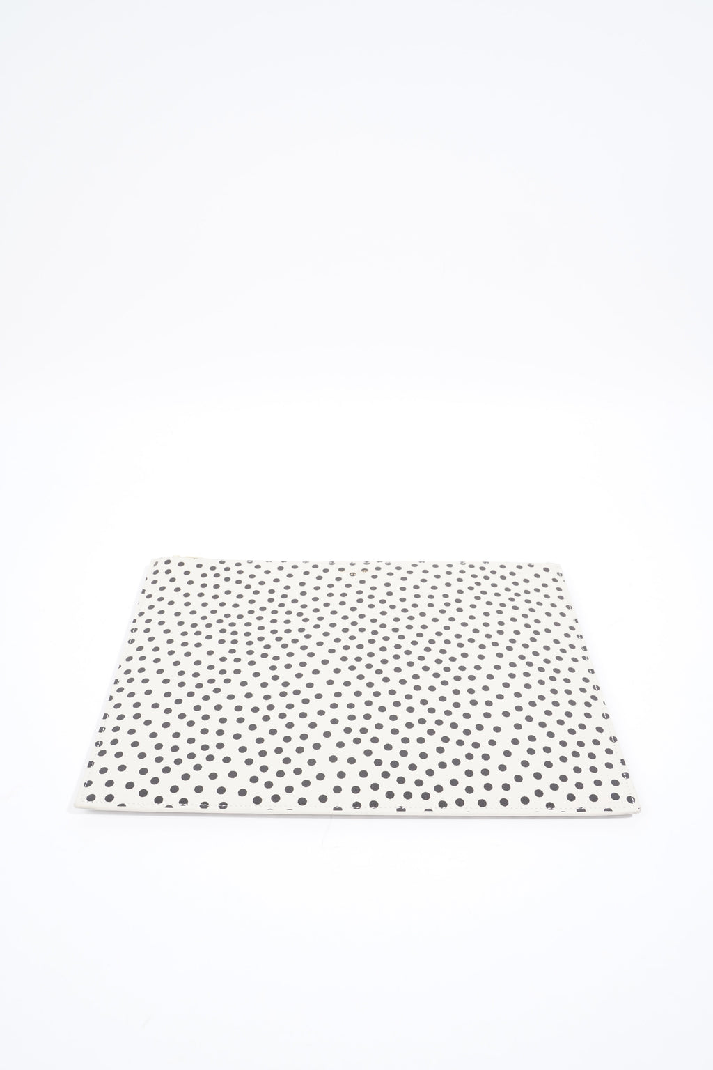 Saint Laurent Polka Dot Pouch Black / White Leather