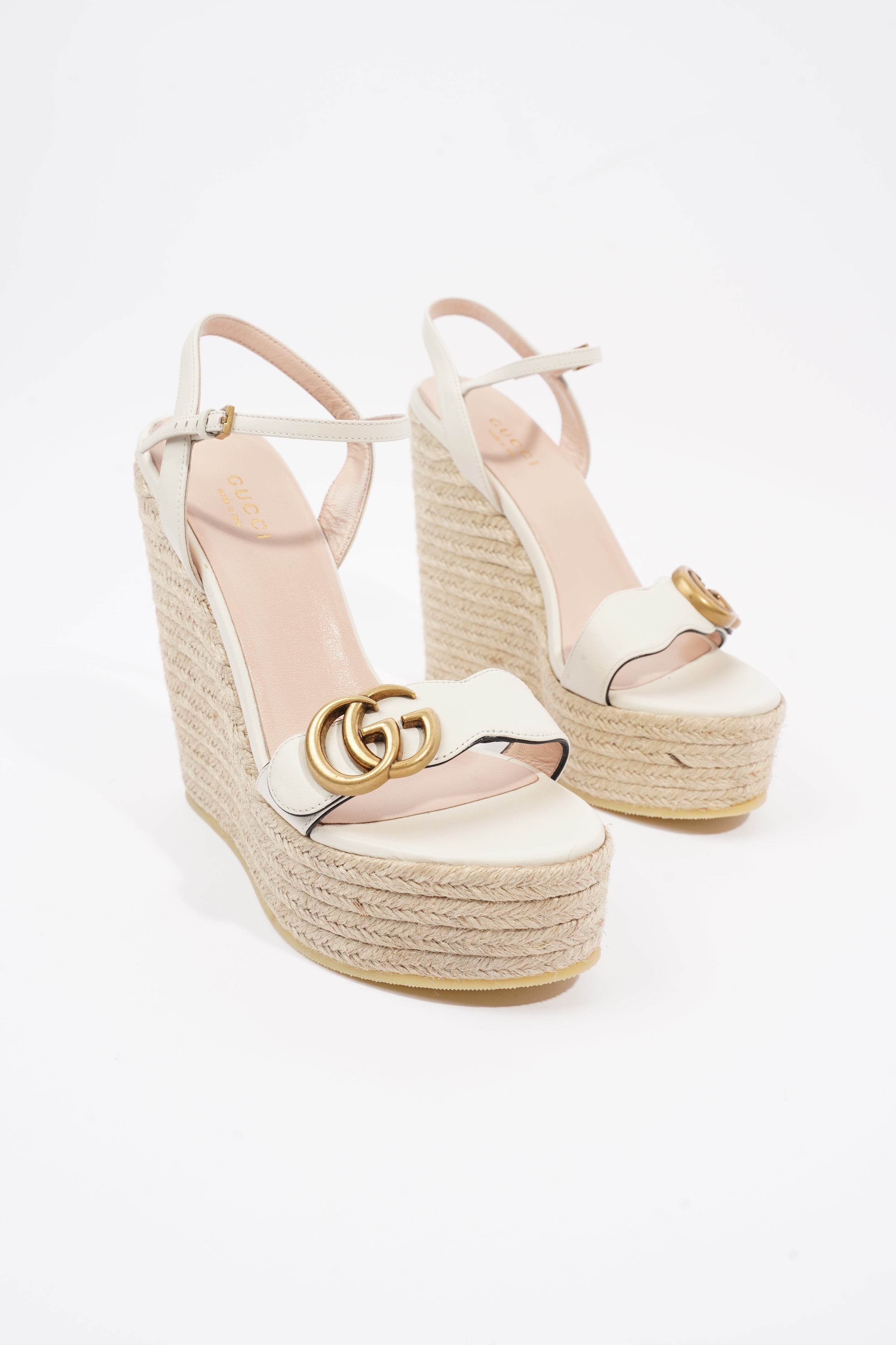 Gucci GG Marmont White Leather EU 37.5 UK 4.5