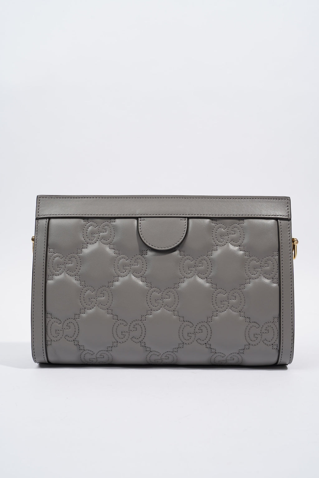 Gucci GG Matelasse Grey Matelasse Leather Small