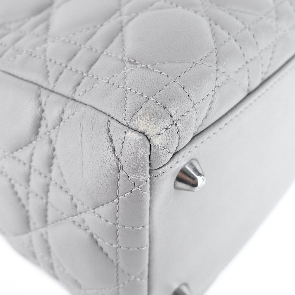 DIOR Lady Dior Large Lambskin Leather Bag