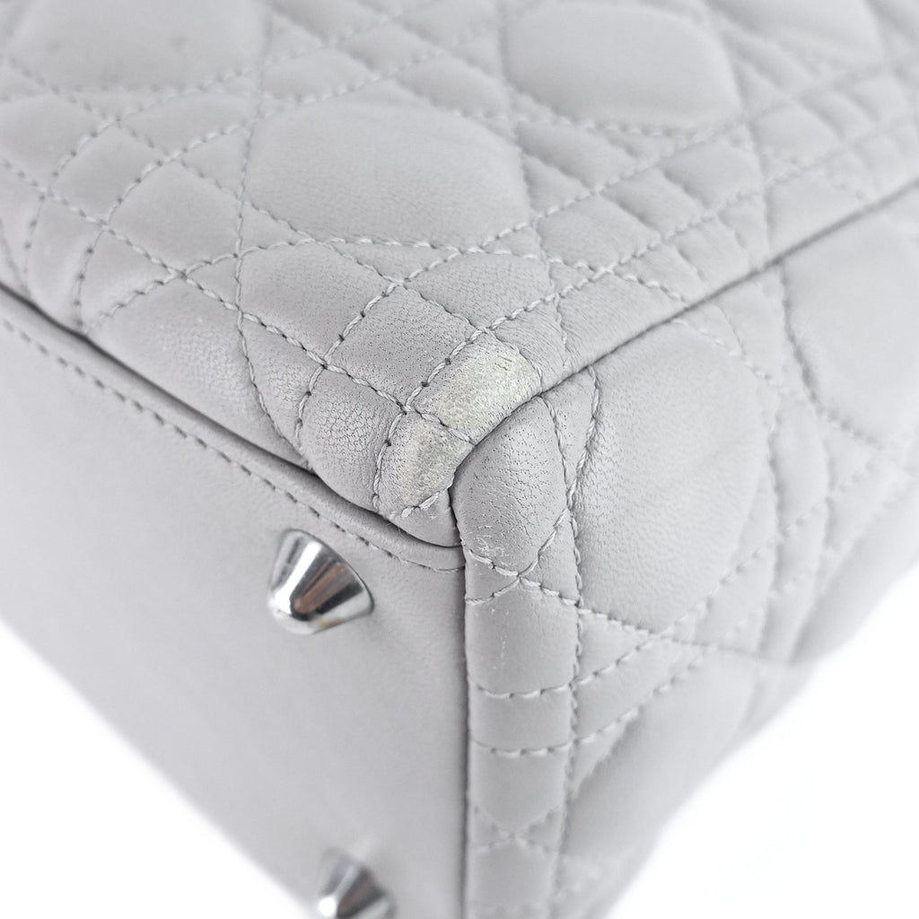 DIOR Lady Dior Large Lambskin Leather Bag