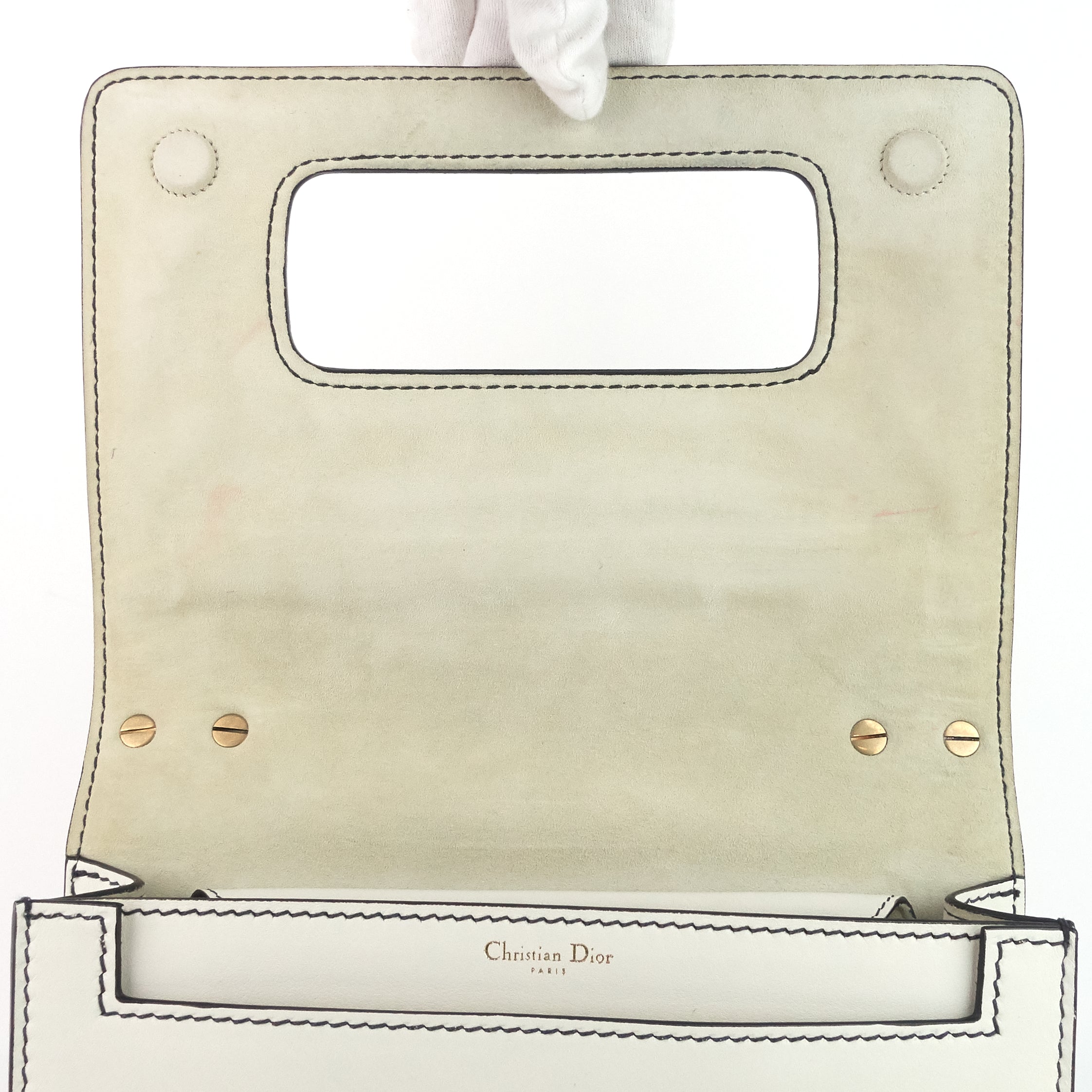 DIOR J'Adior Calf Leather Chain Flap Bag