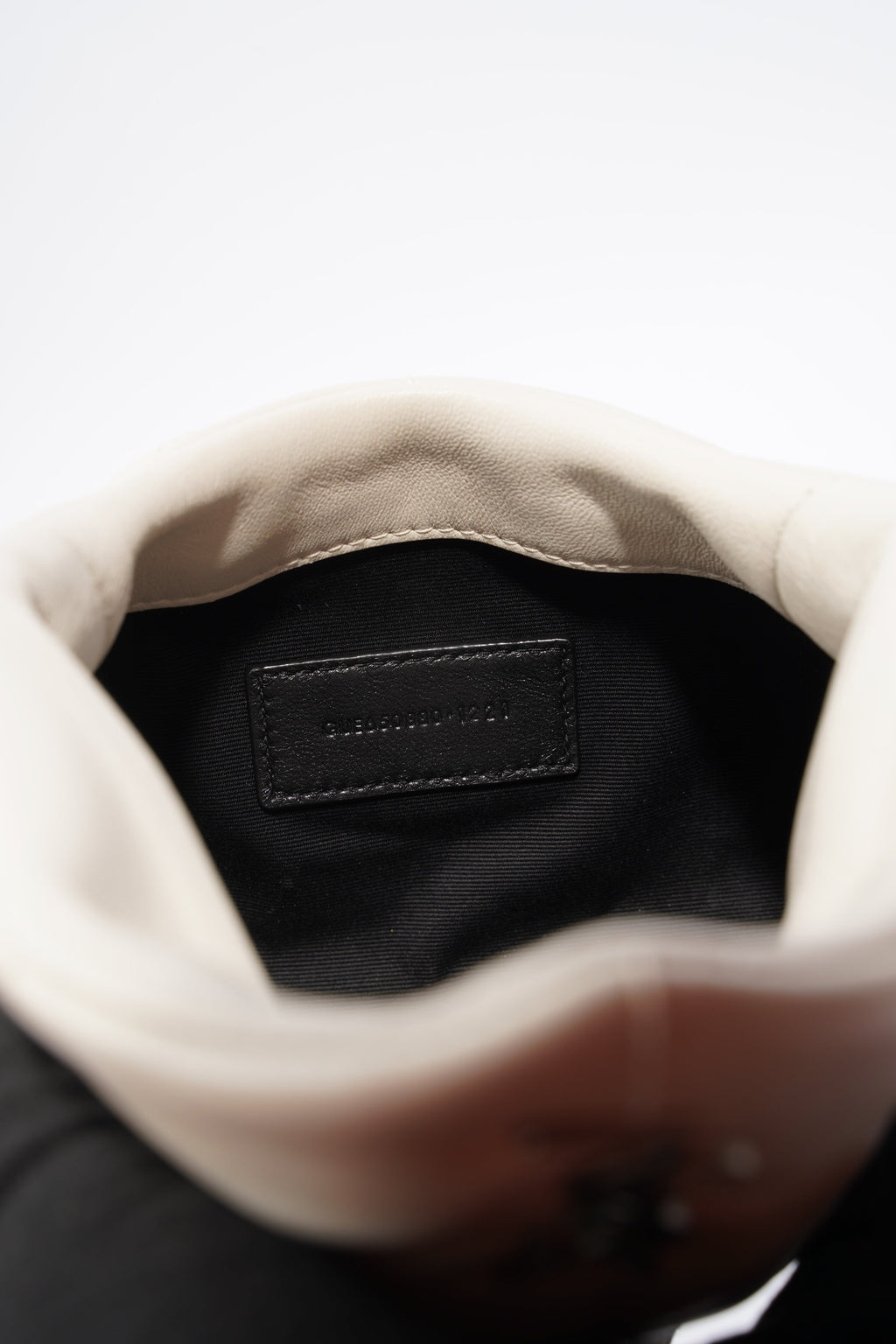 Saint Laurent Monogram Puffer With Card Holder Cream Small