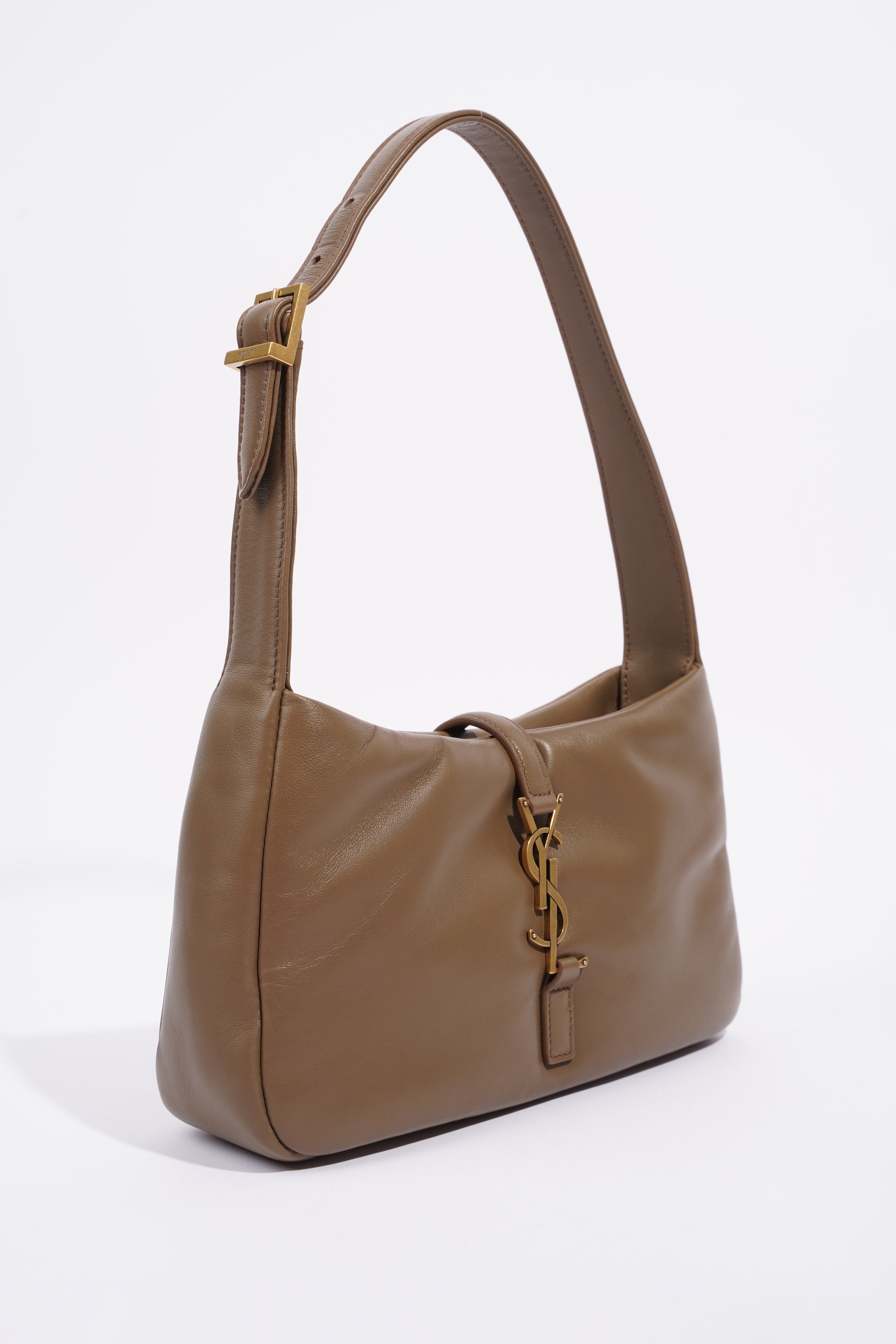 Saint Laurent LE 5 A 7 Dark Peanut Lambskin Leather