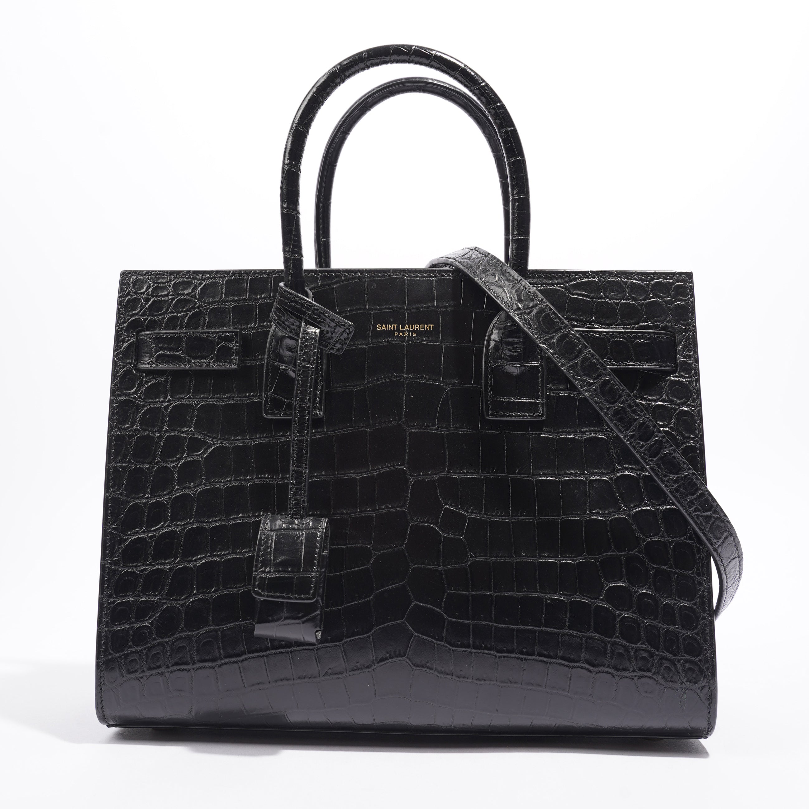 Saint Laurent Baby Sac de Jour Tote Black Leather