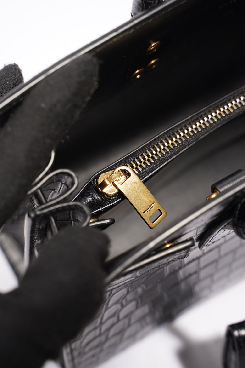 Saint Laurent Baby Sac de Jour Tote Black Leather