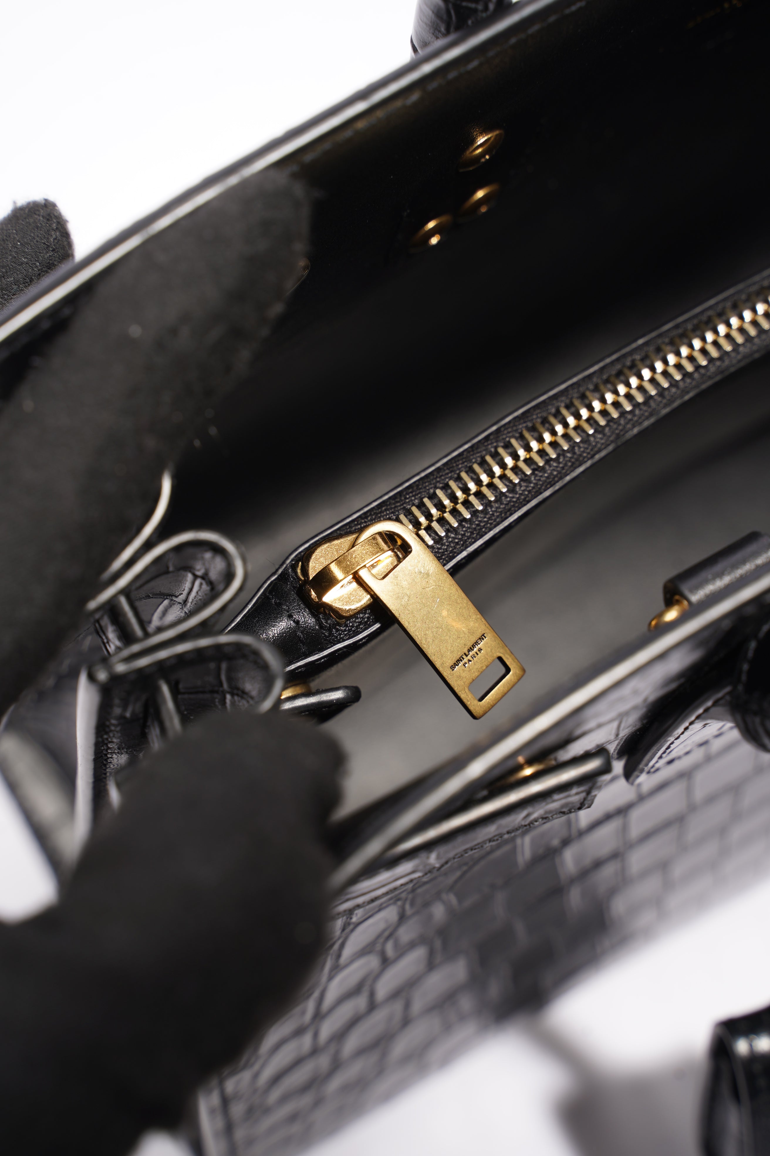 Saint Laurent Baby Sac de Jour Tote Black Leather
