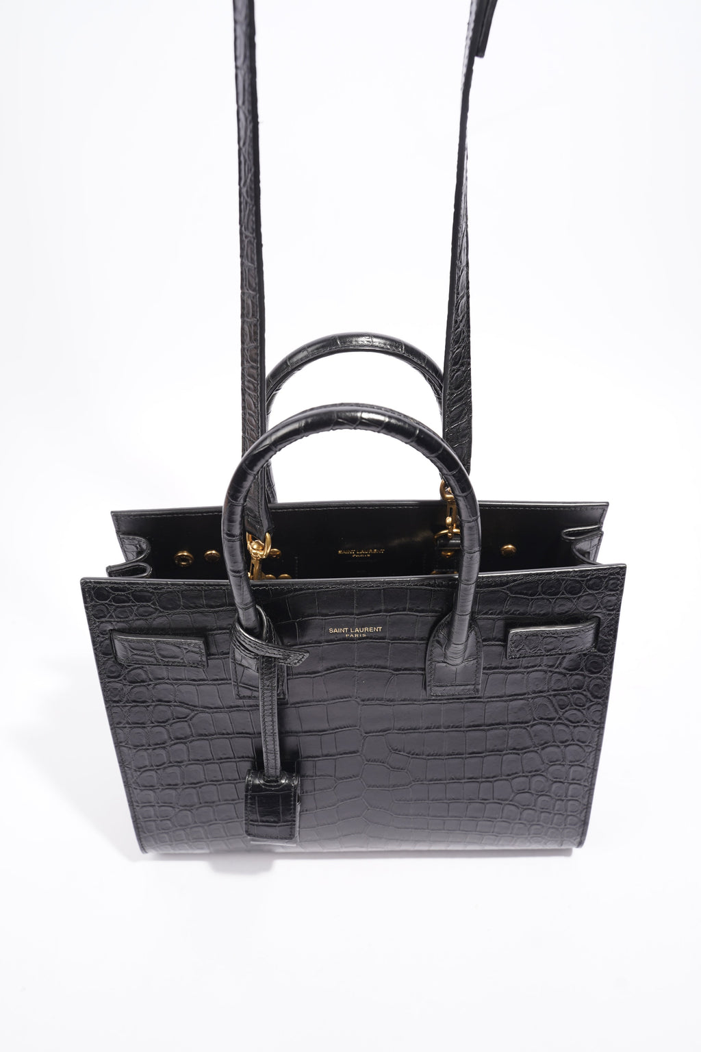 Saint Laurent Baby Sac de Jour Tote Black Leather