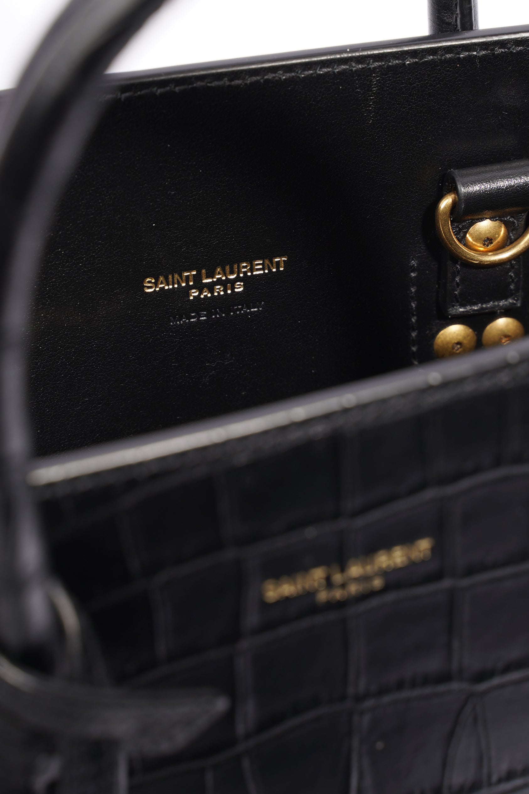Saint Laurent Baby Sac de Jour Tote Black Leather