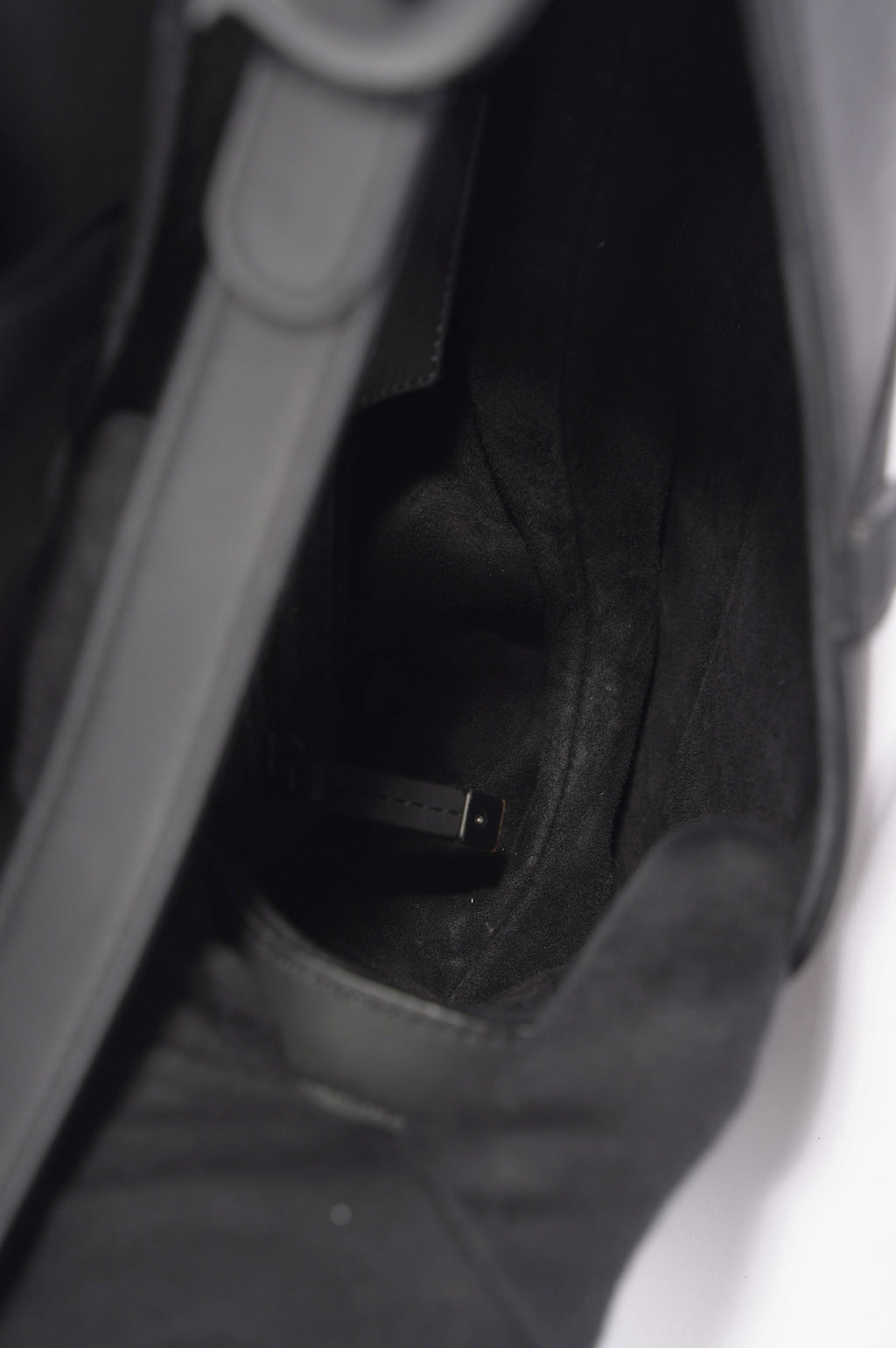 Christian Dior Saddle Bag Matte Black Leather