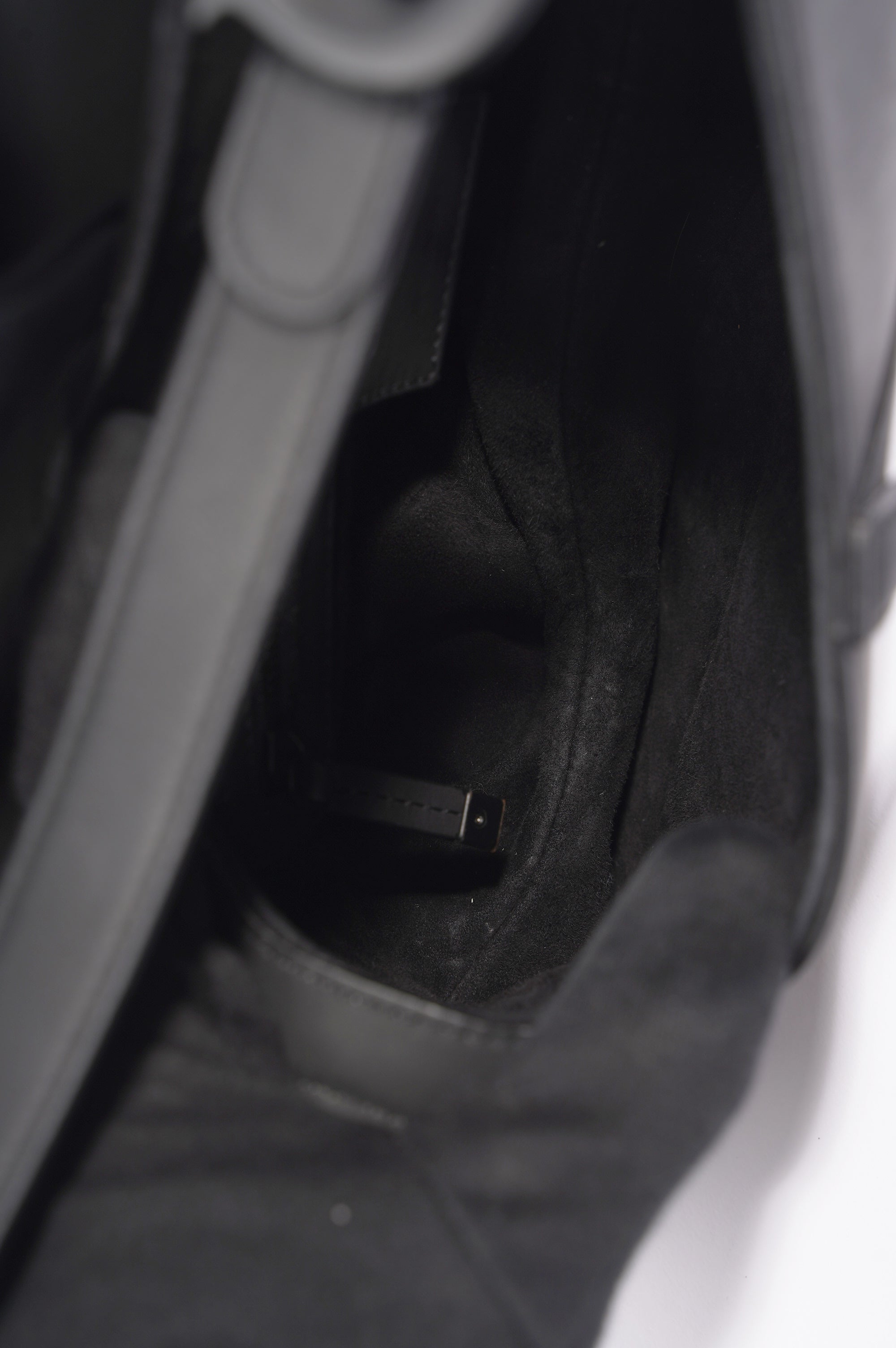 Christian Dior Saddle Bag Matte Black Leather