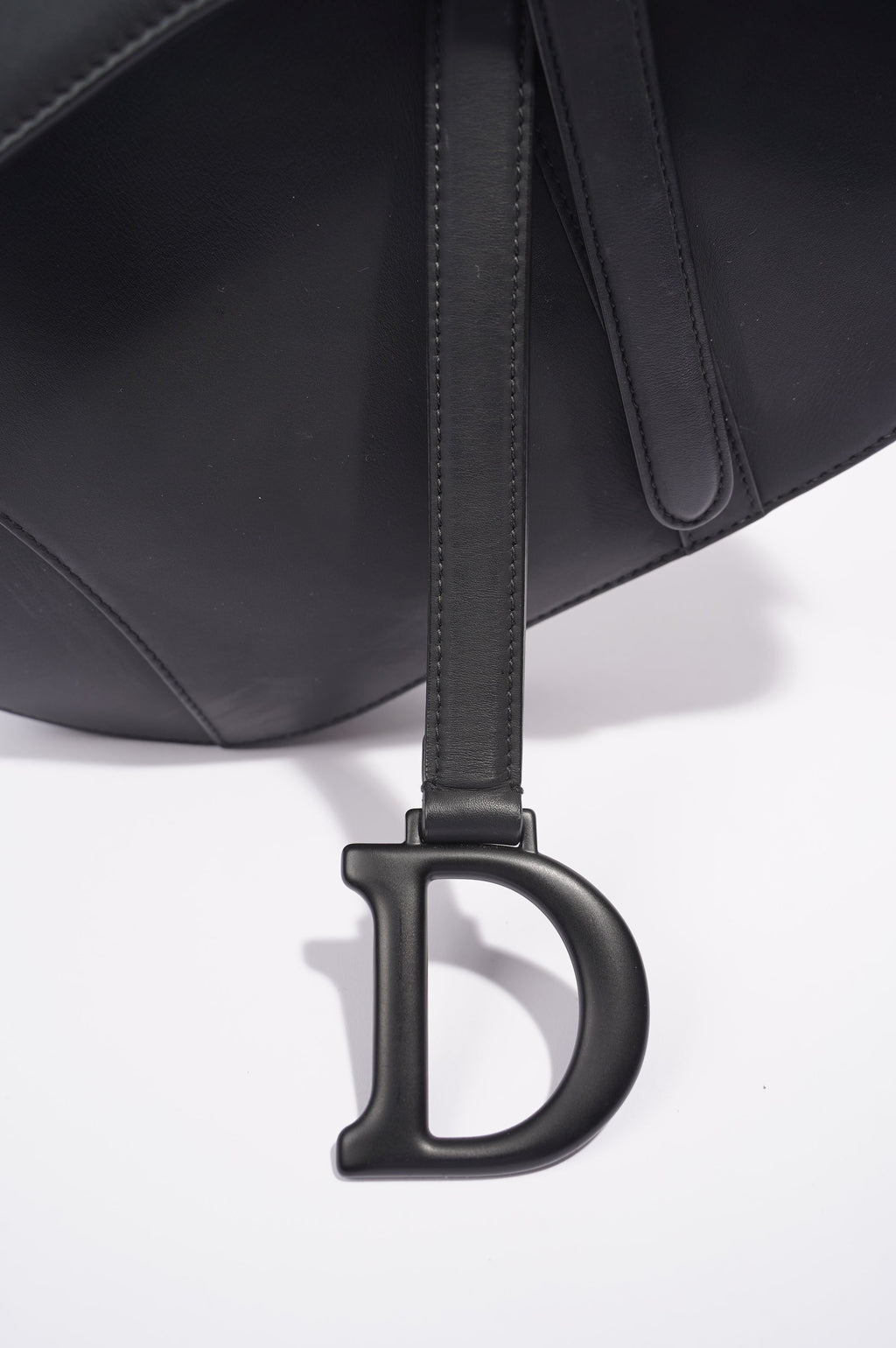 Christian Dior Saddle Bag Matte Black Leather
