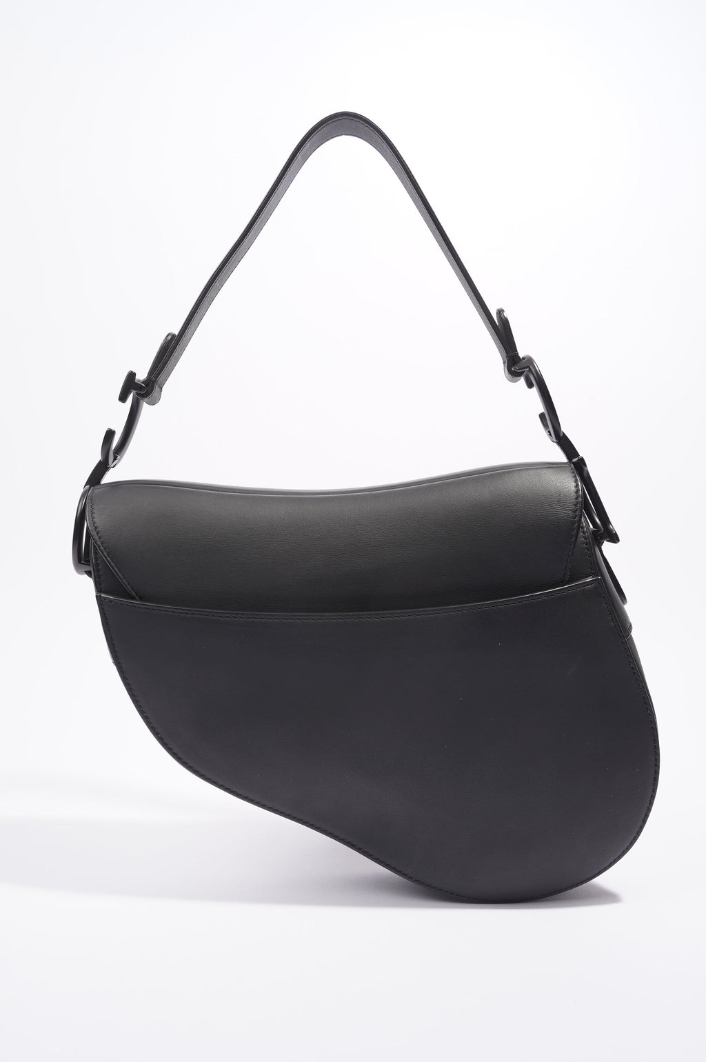 Christian Dior Saddle Bag Matte Black Leather