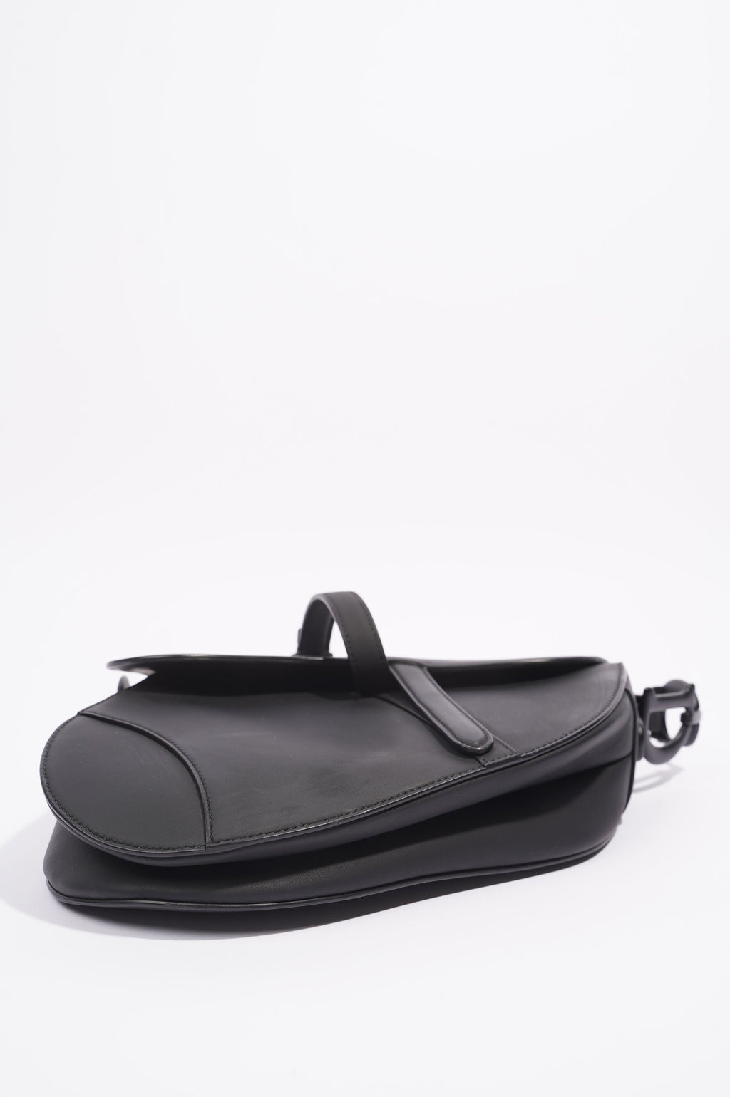 Christian Dior Saddle Bag Matte Black Leather