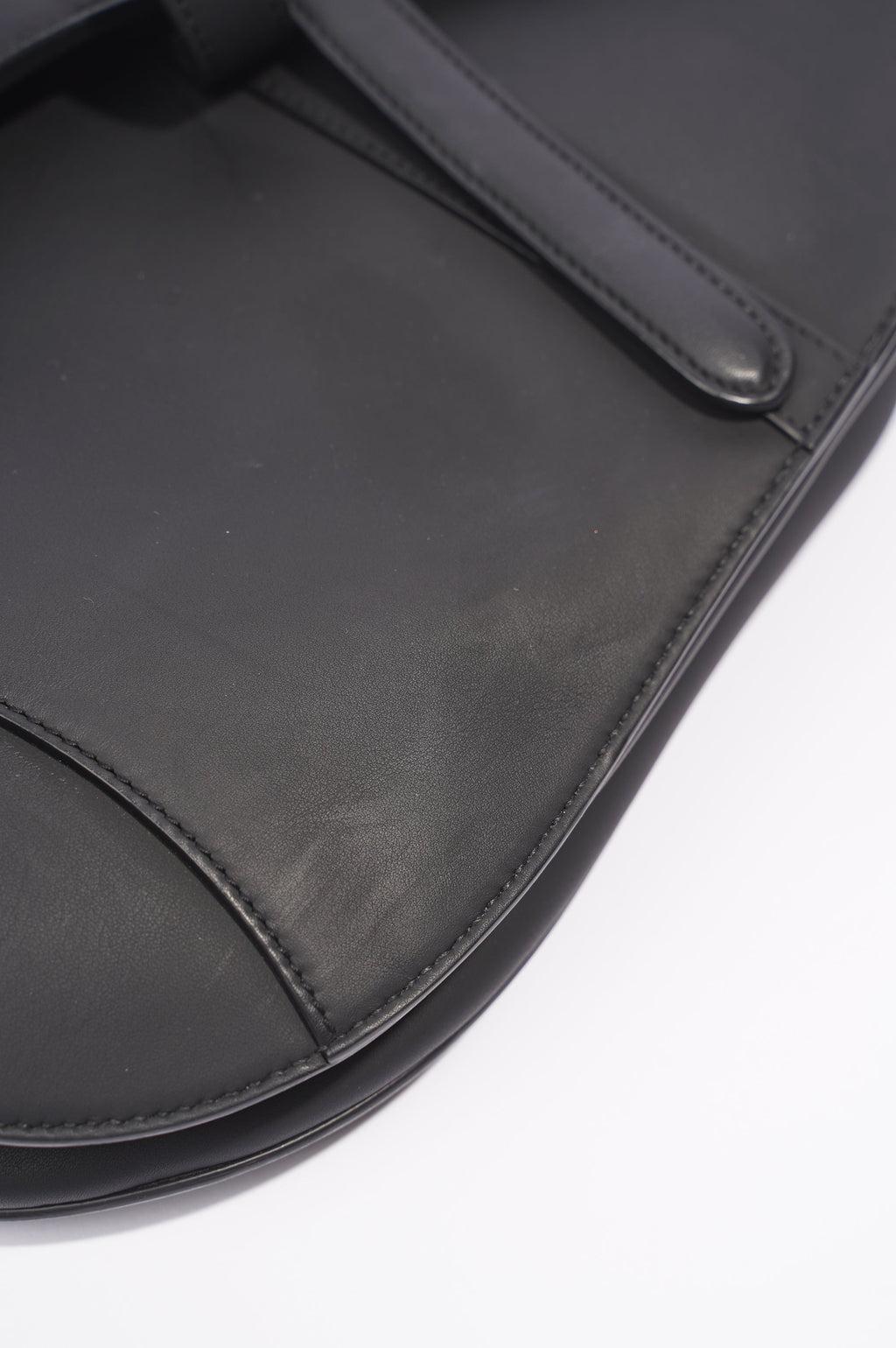 Christian Dior Saddle Bag Matte Black Leather