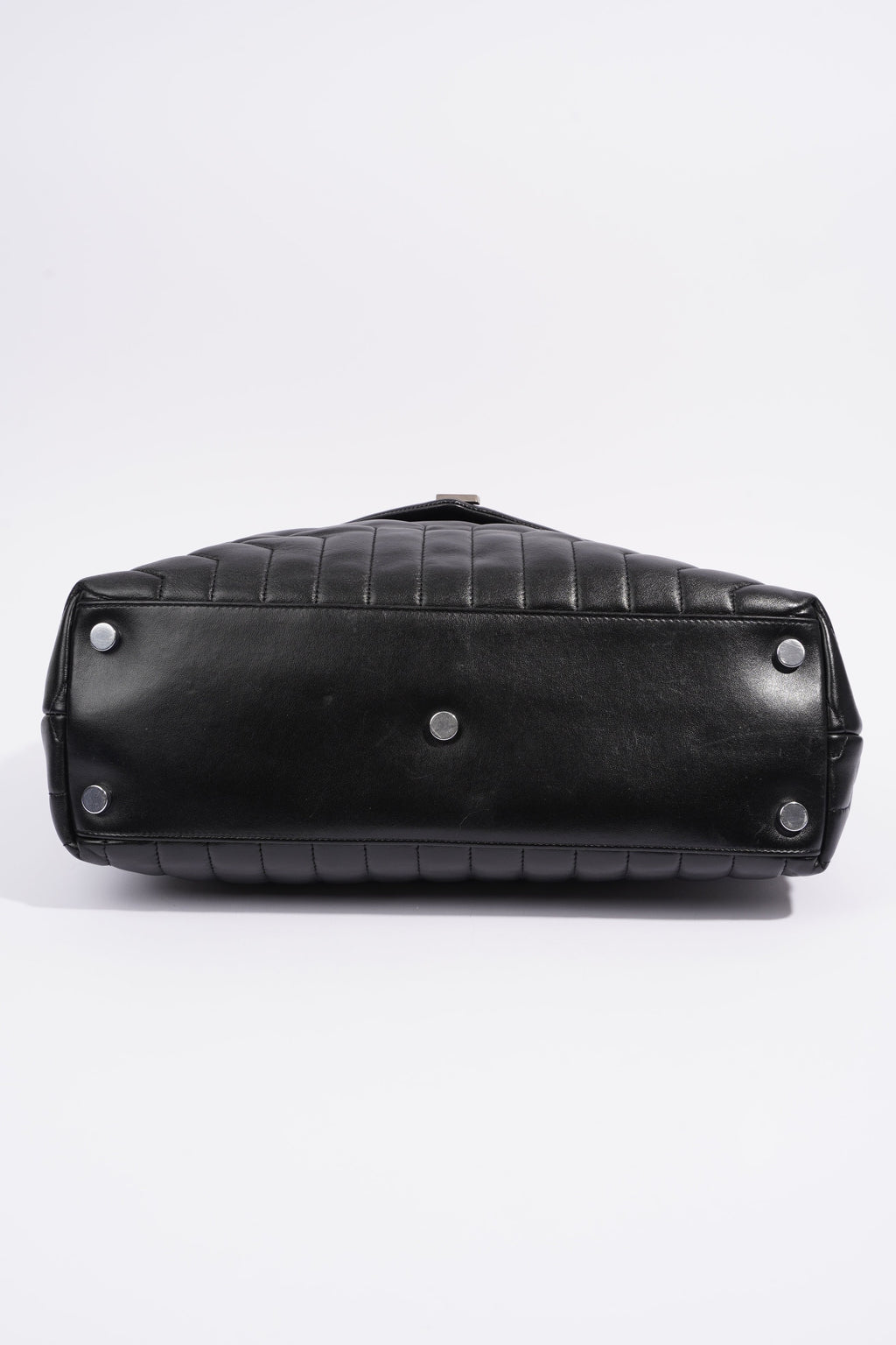 Saint Laurent Lou Lou Black Calfskin Leather Large