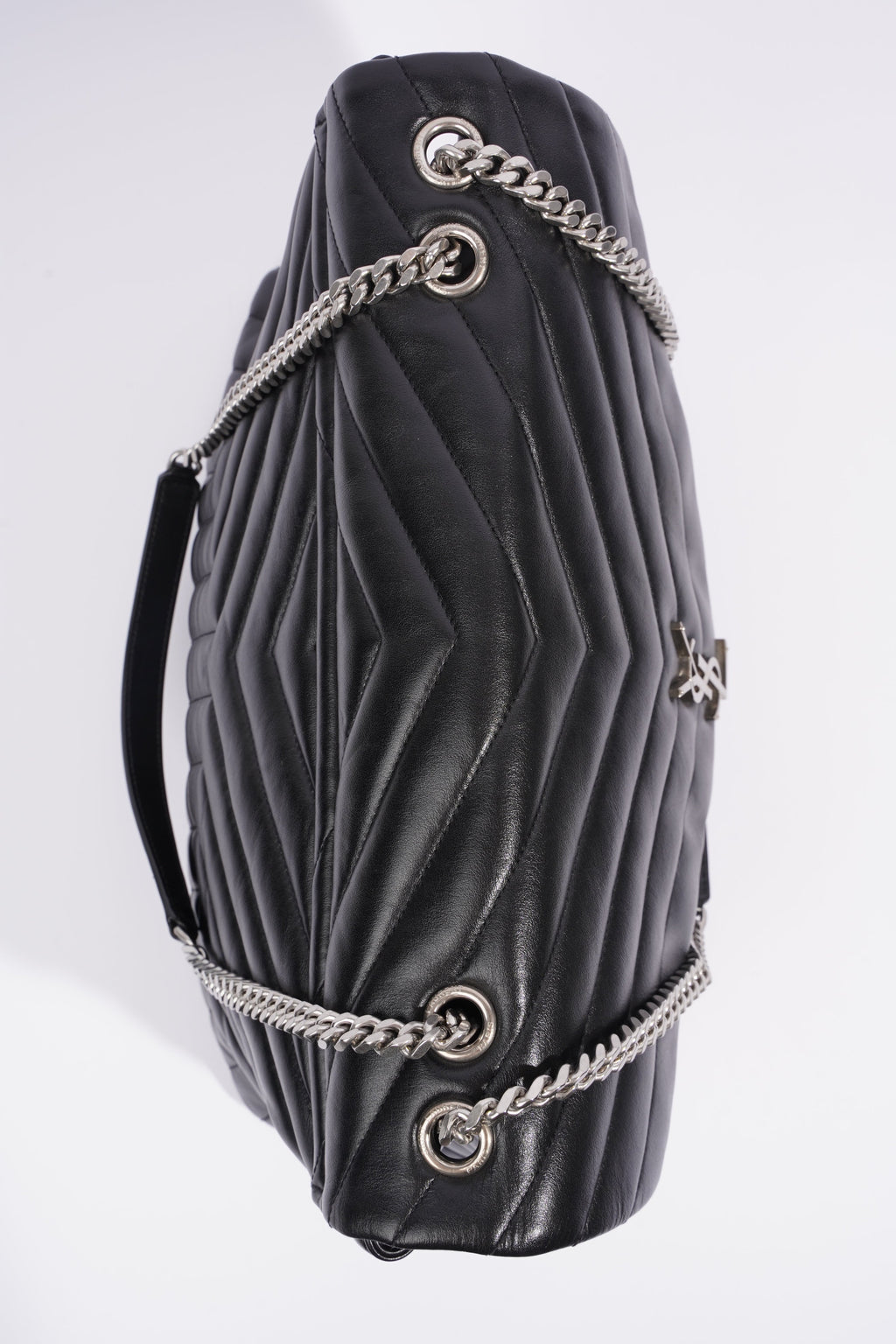 Saint Laurent Lou Lou Black Calfskin Leather Large