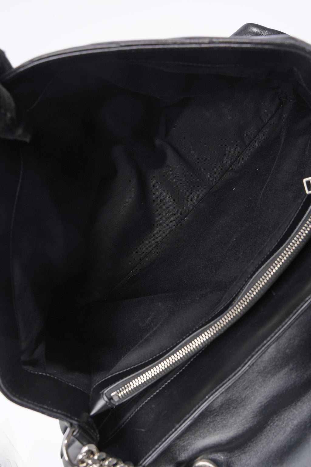 Saint Laurent Lou Lou Black Calfskin Leather Large