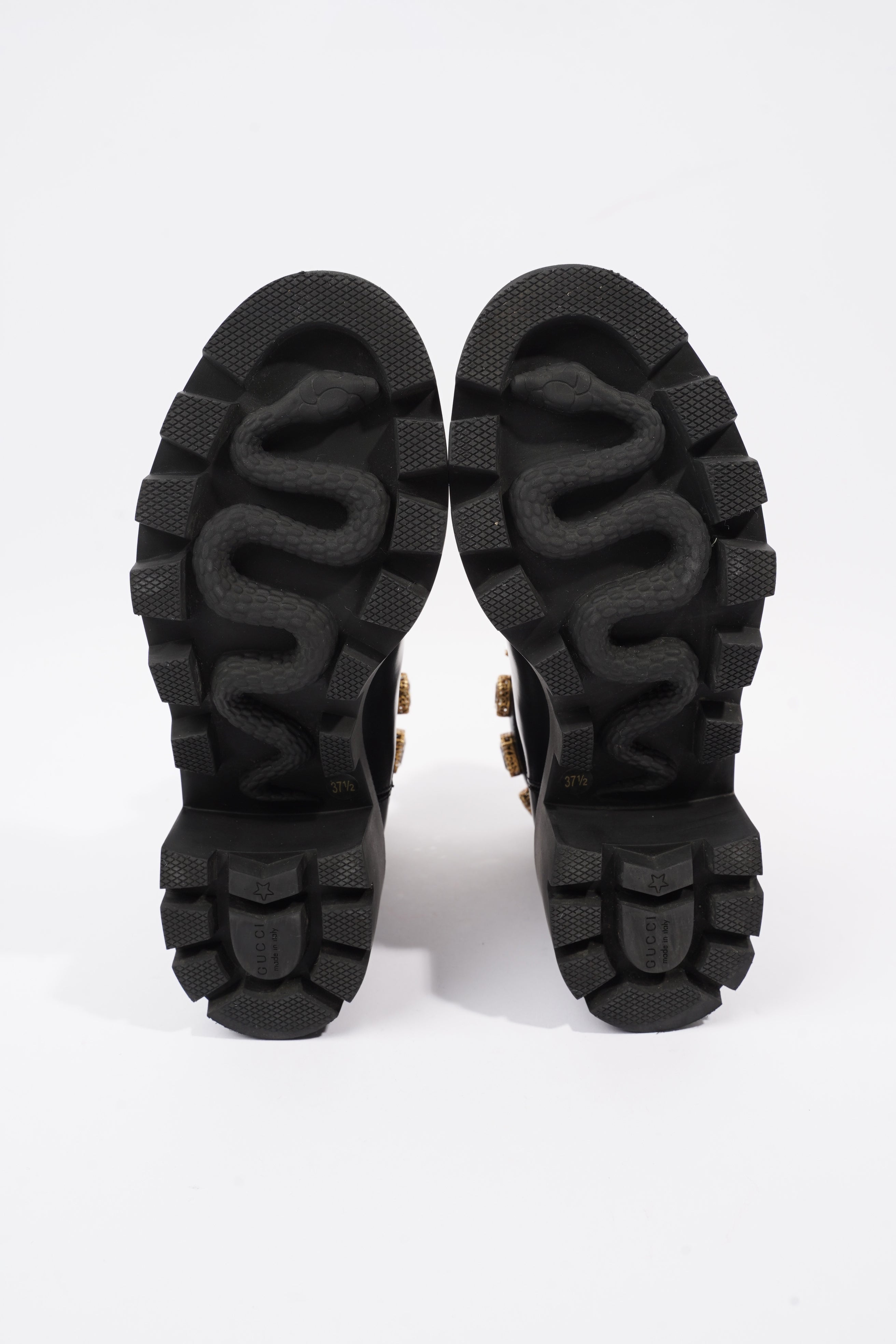 Gucci Ankle Boot Black Leather EU 37.5 UK 4.5
