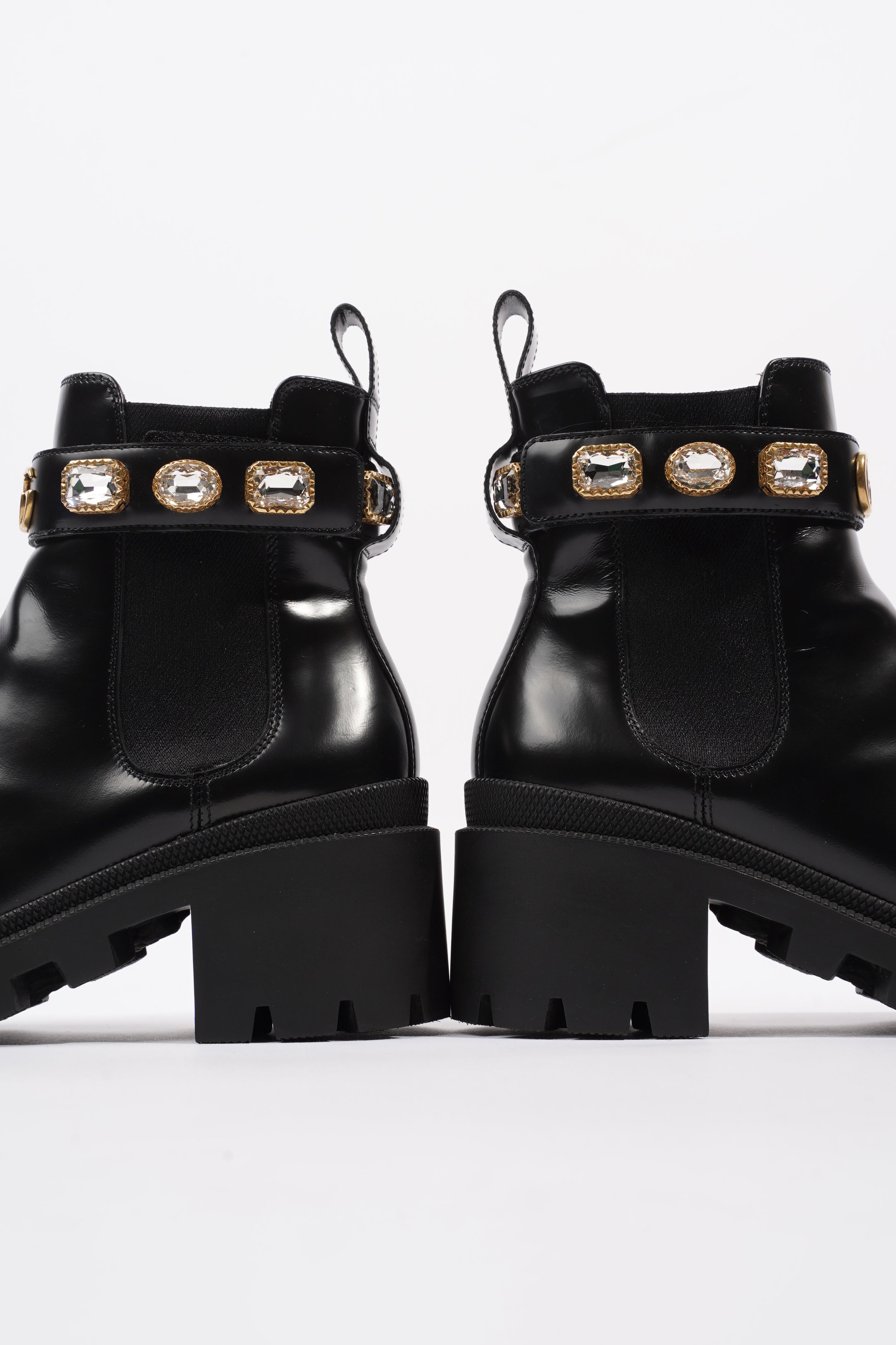 Gucci Ankle Boot Black Leather EU 37.5 UK 4.5