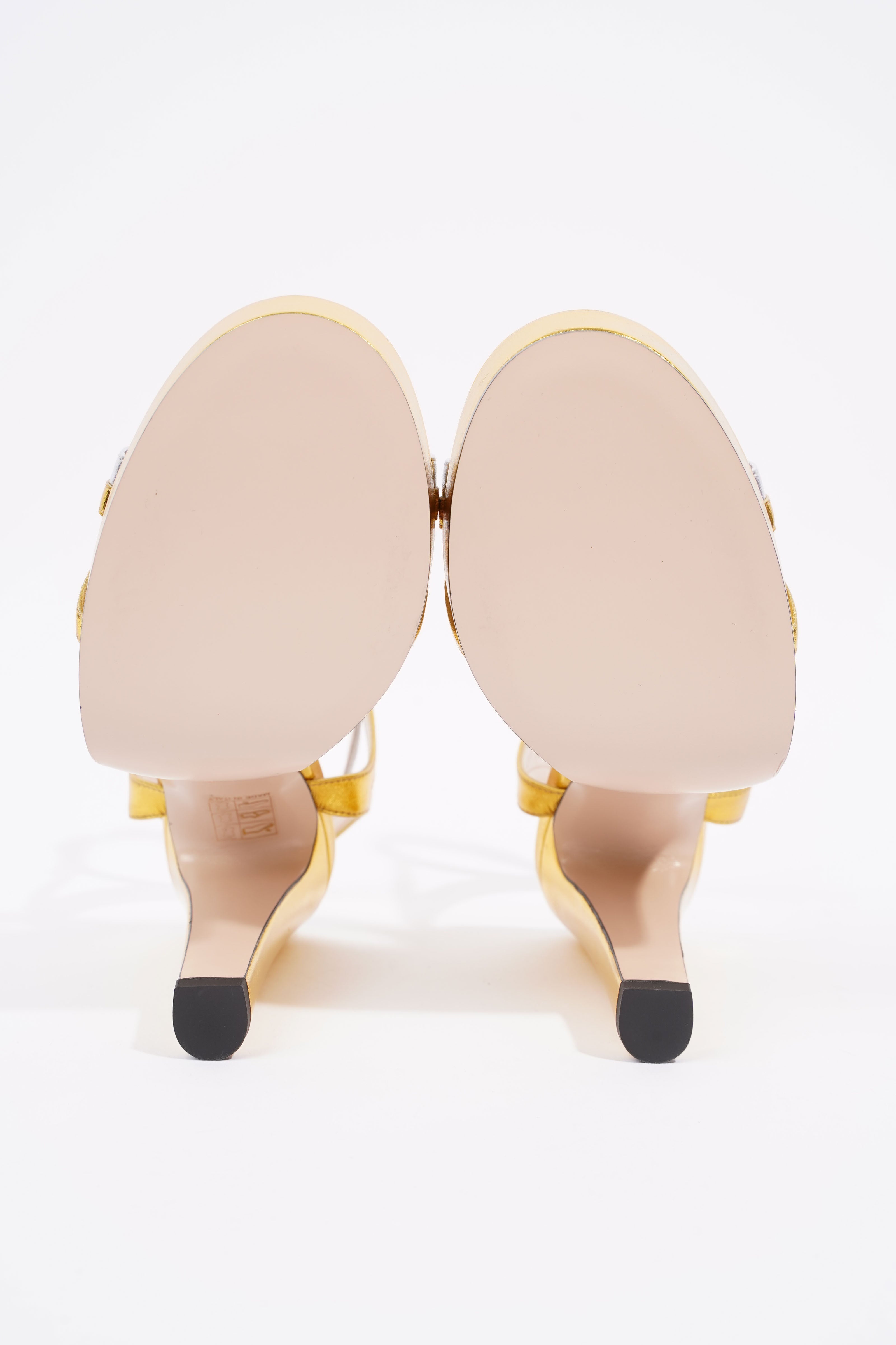 Gucci Alison Gold / Silver Leather EU 36.5 UK 3.5