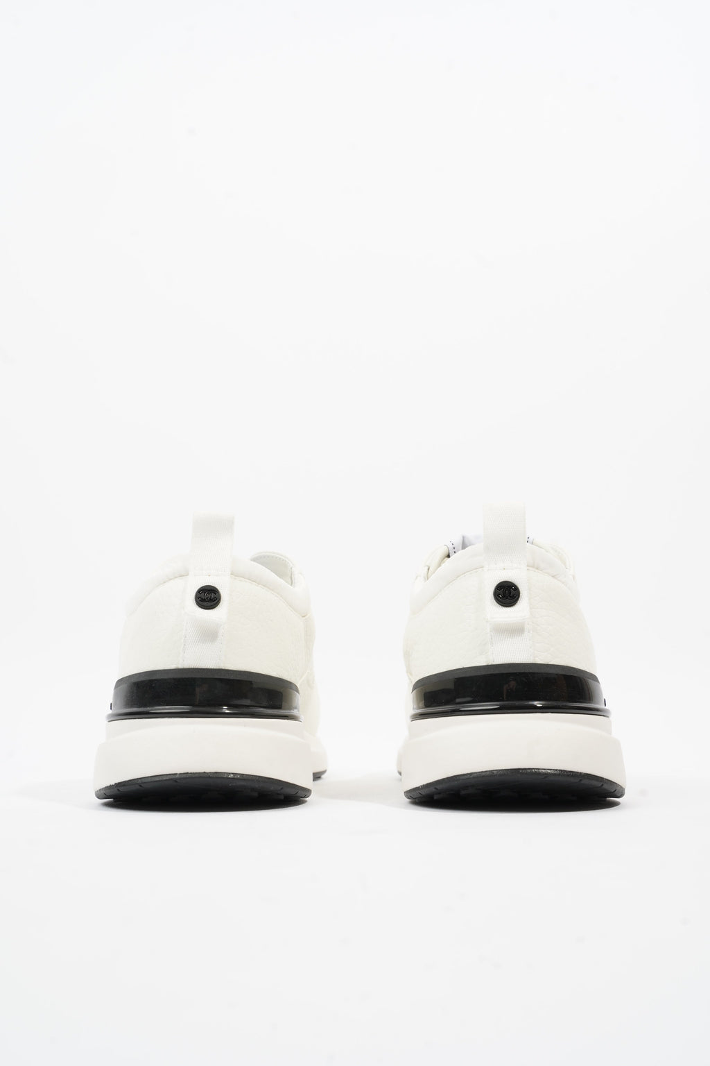 Chanel CC Logo Trainer White Mesh EU 42 UK 8
