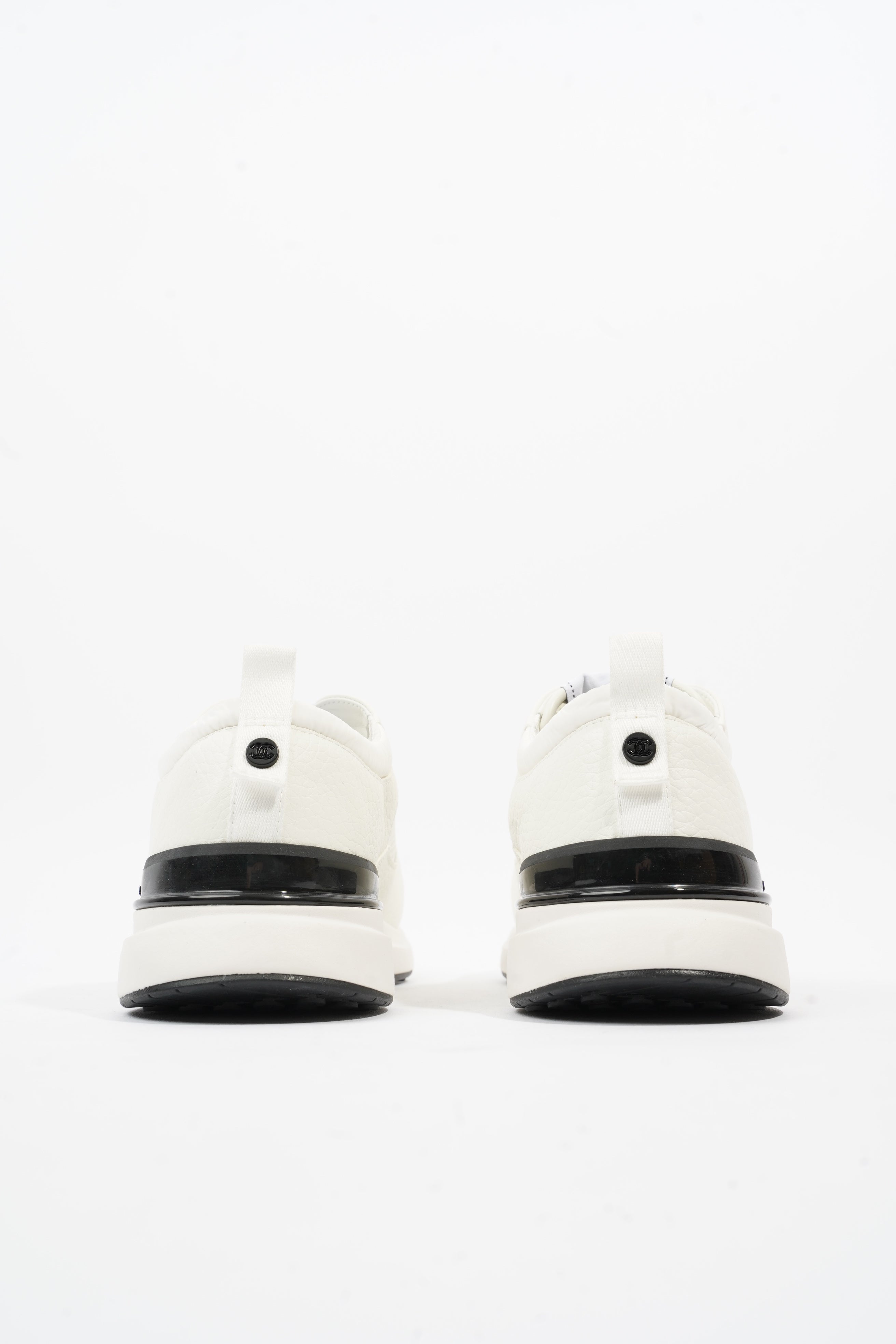 Chanel CC Logo Trainer White Mesh EU 42 UK 8