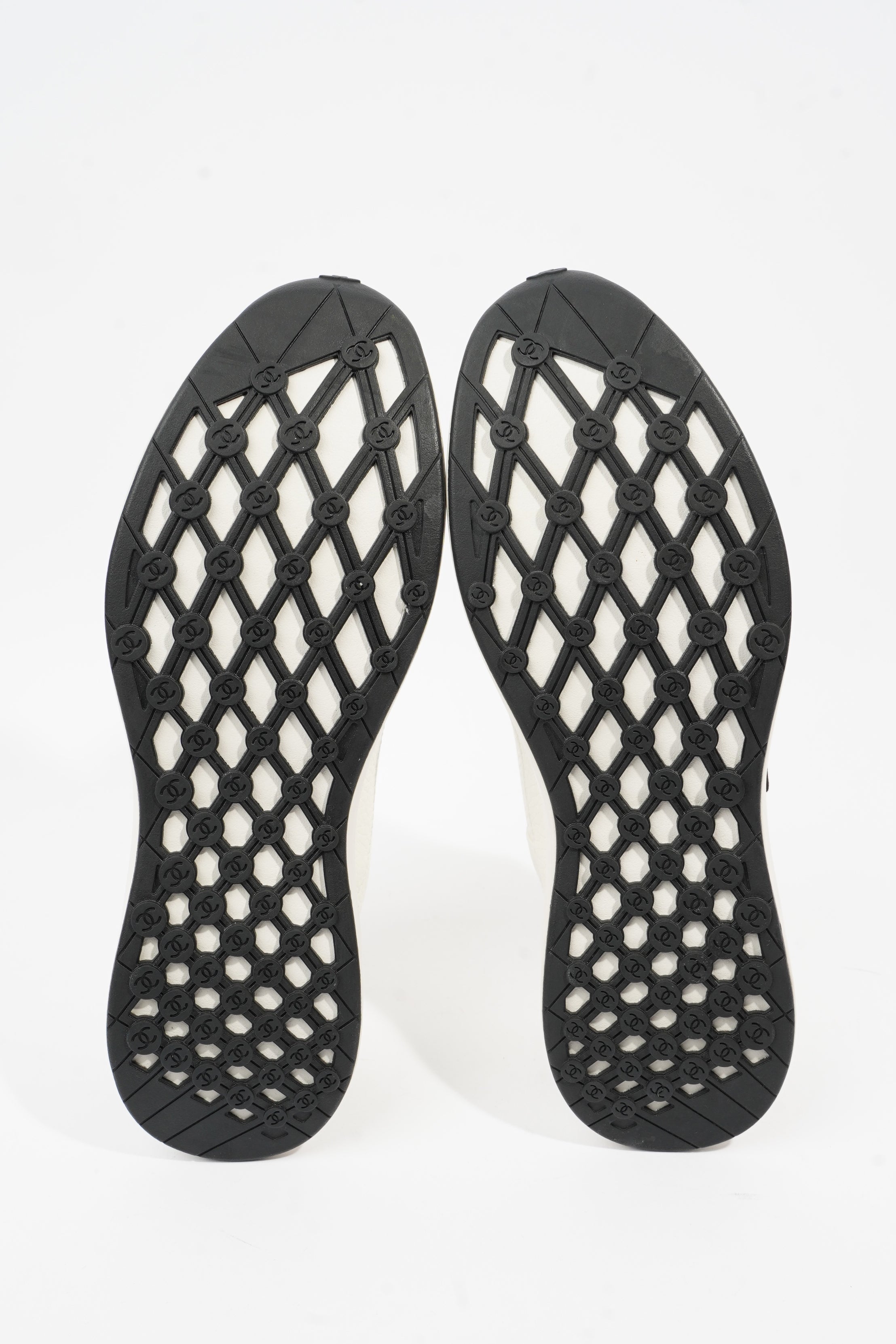 Chanel CC Logo Trainer White Mesh EU 42 UK 8