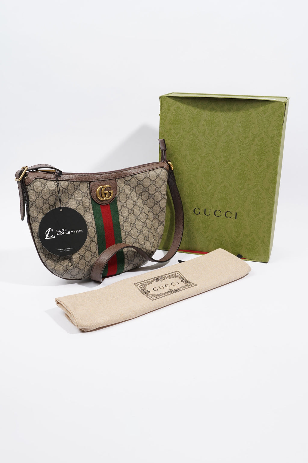 Gucci Ophidia GG Small Shoulder Bag Brown / Beige Coated Canvas Small