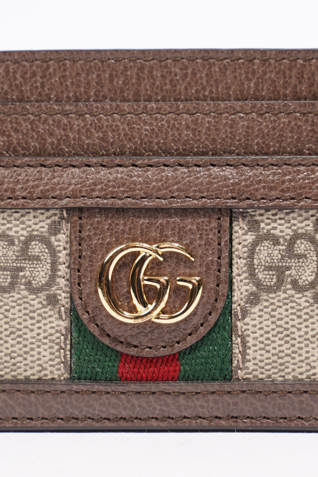 Gucci GG Ophidia Card Case Brown GG Supreme Leather