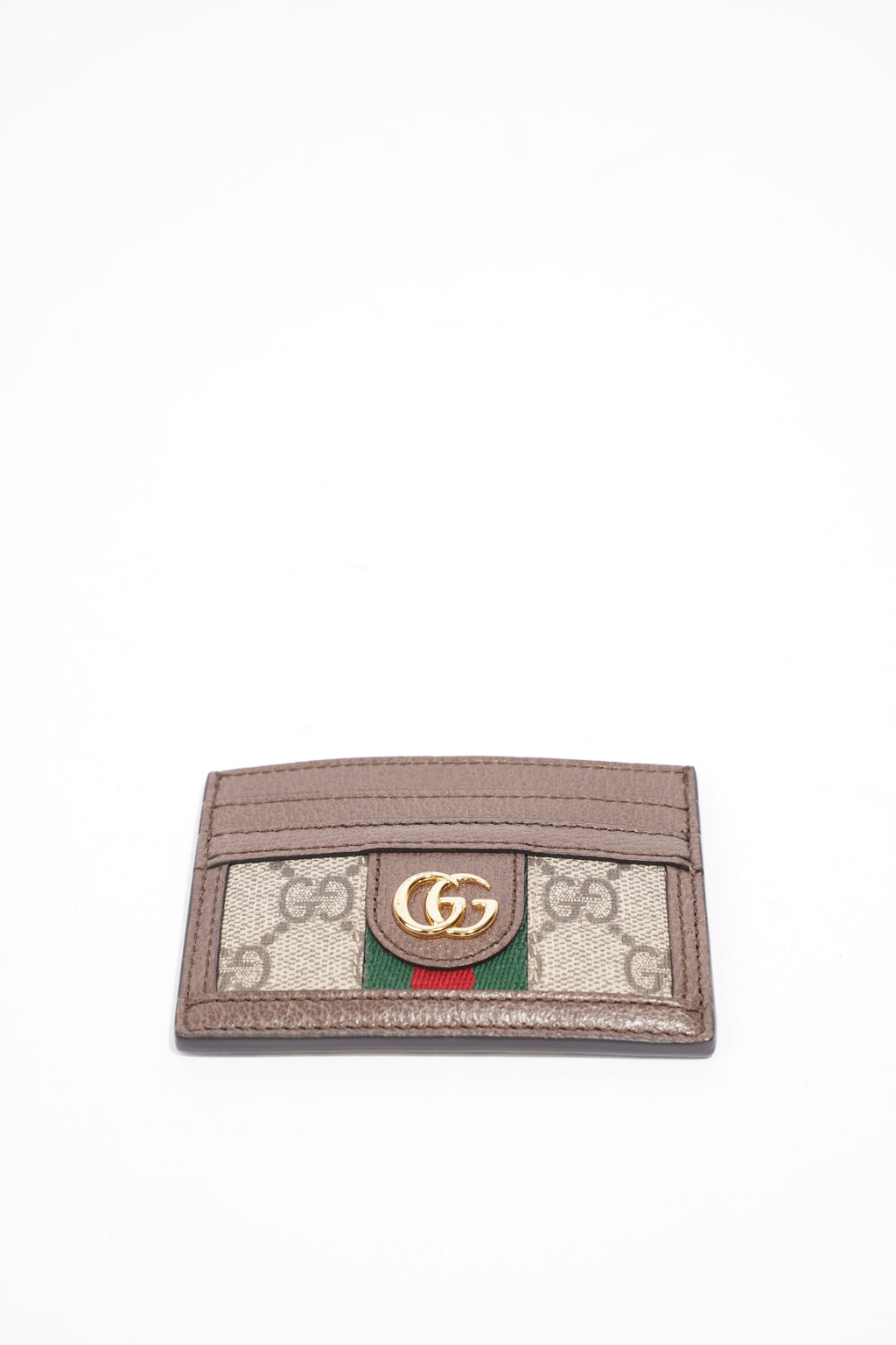 Gucci GG Ophidia Card Case Brown GG Supreme Leather