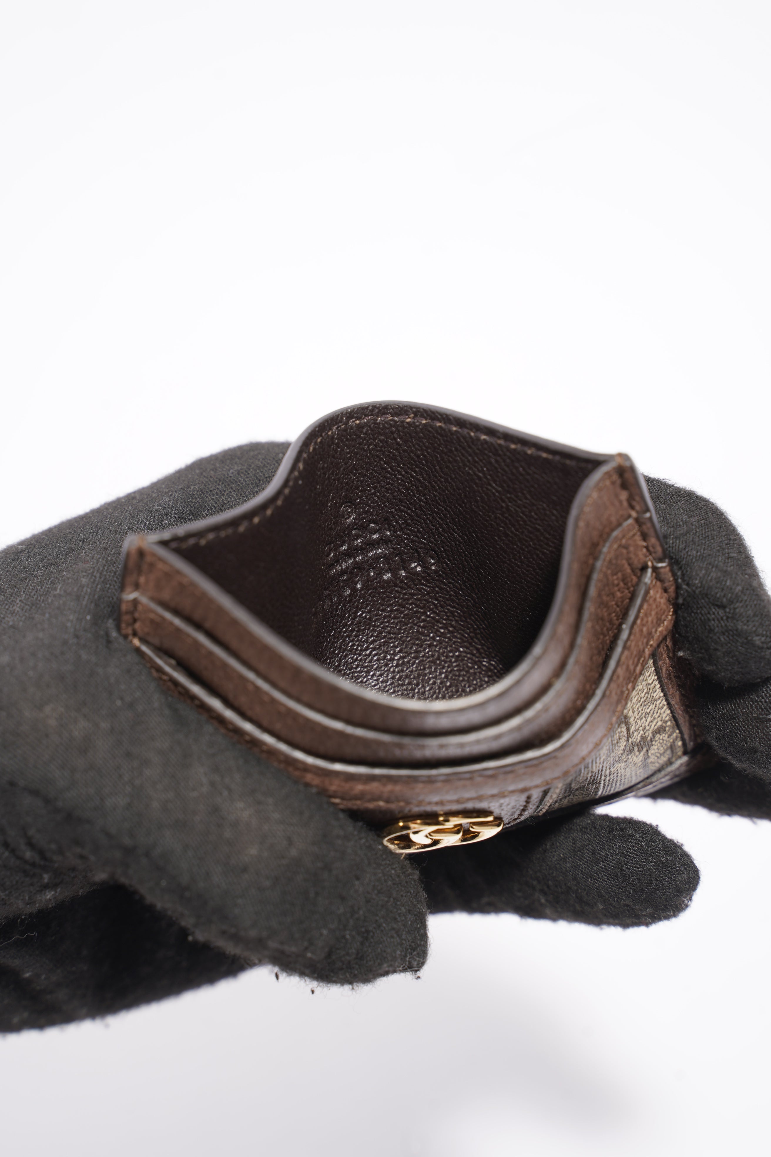 Gucci GG Ophidia Card Case Brown GG Supreme Leather