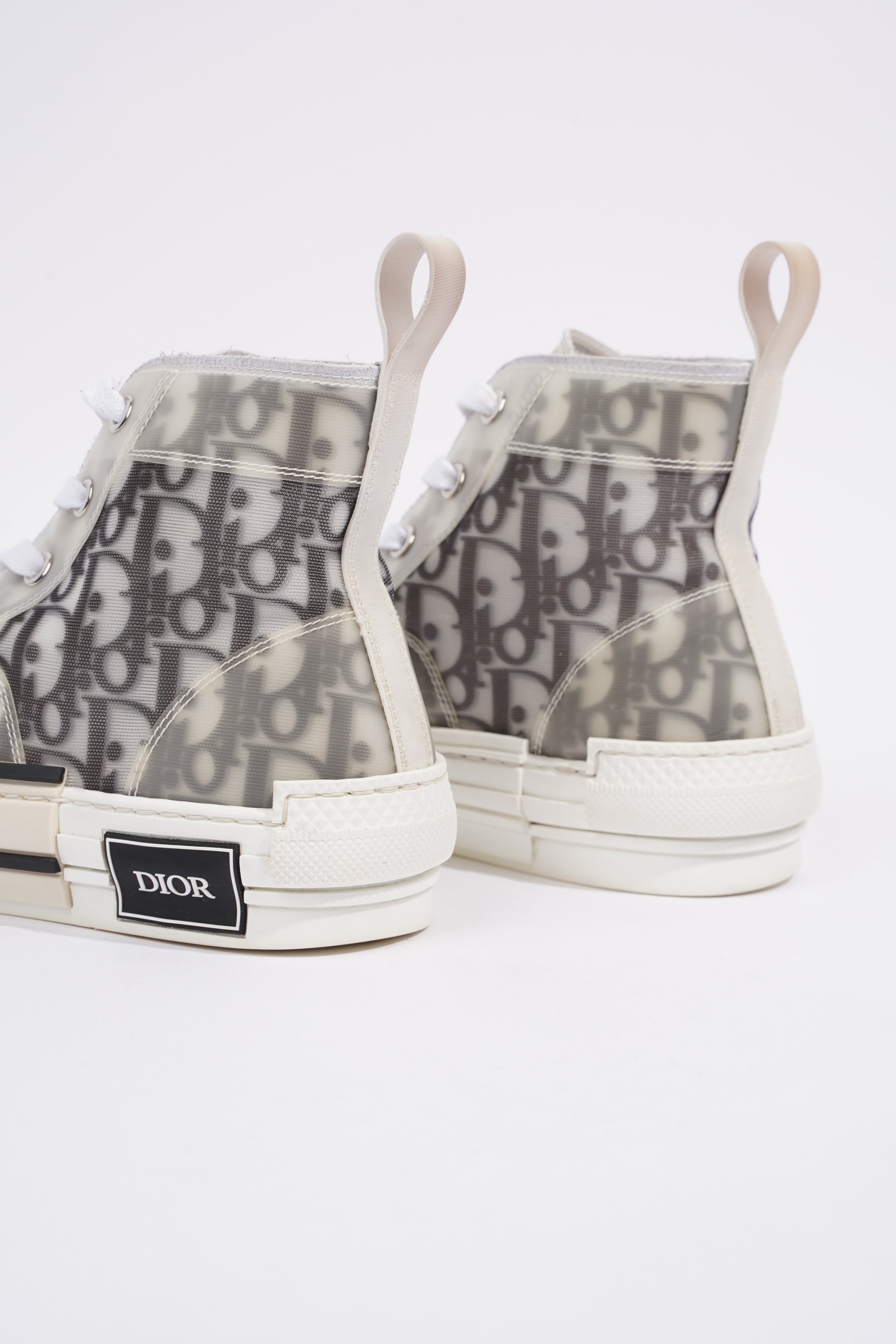 Christian Dior B23 High-tops White / Black Oblique Canvas EU 38 UK 5