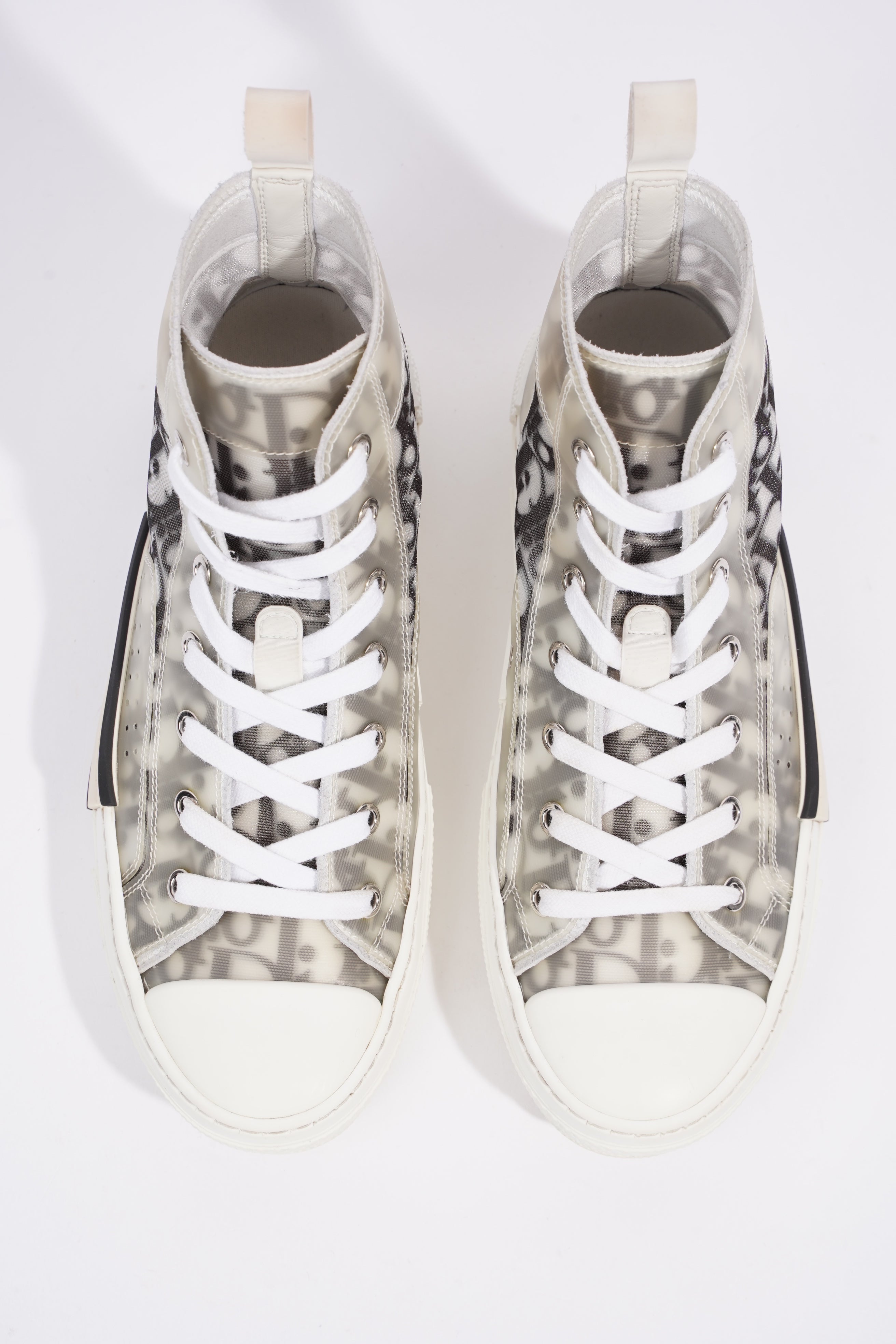 Christian Dior B23 High-tops White / Black Oblique Canvas EU 38 UK 5