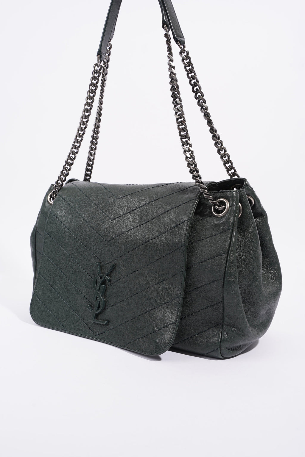 Saint Laurent Niki Medium Vintage Green Calfskin Leather