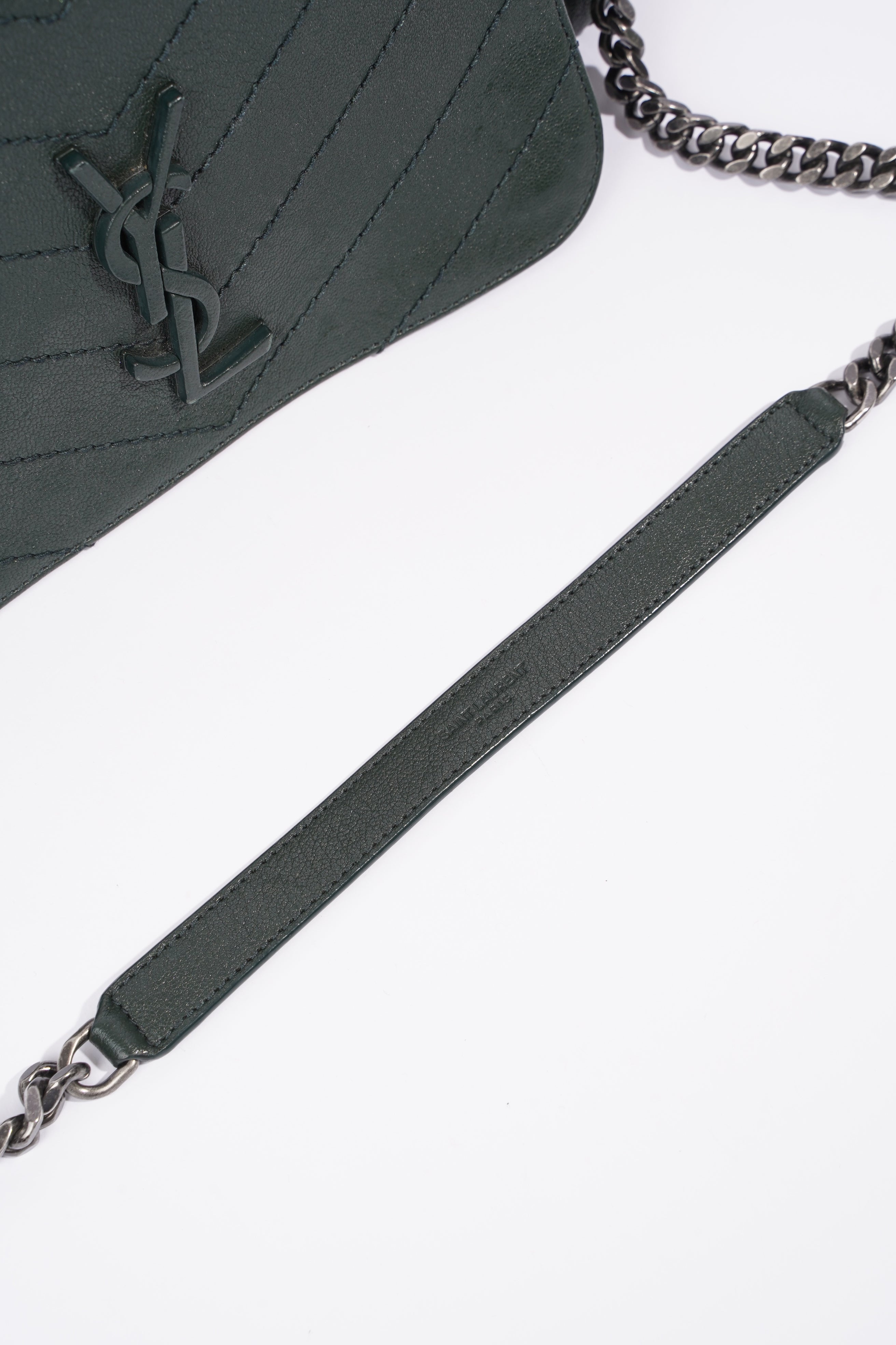 Saint Laurent Niki Medium Vintage Green Calfskin Leather