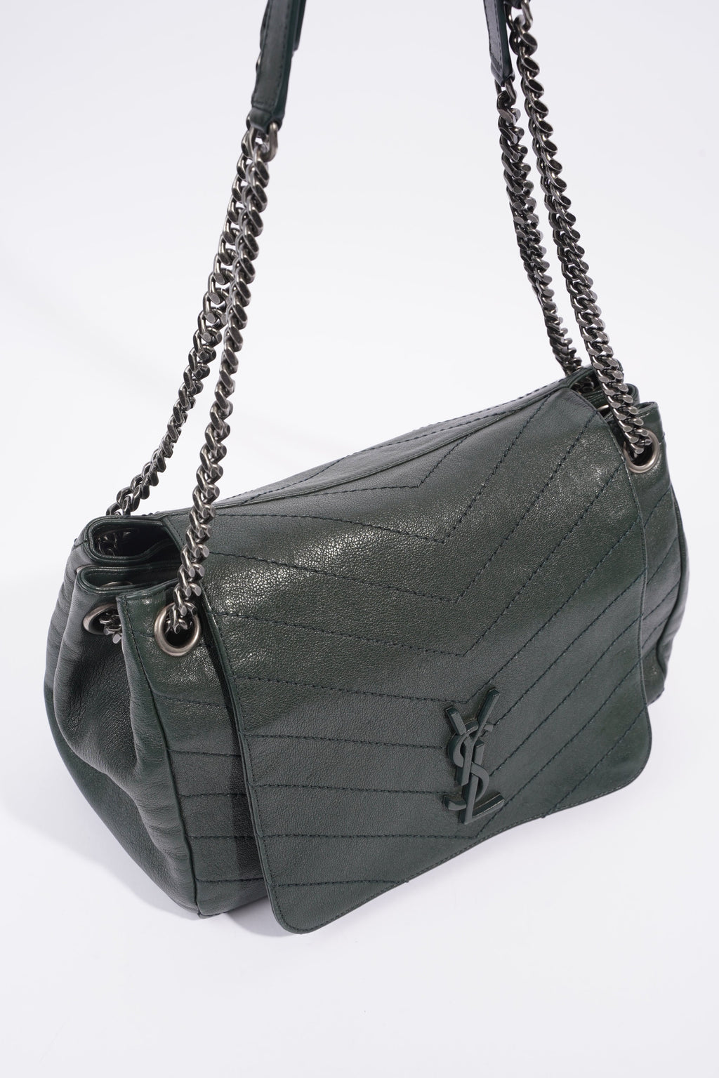 Saint Laurent Niki Medium Vintage Green Calfskin Leather