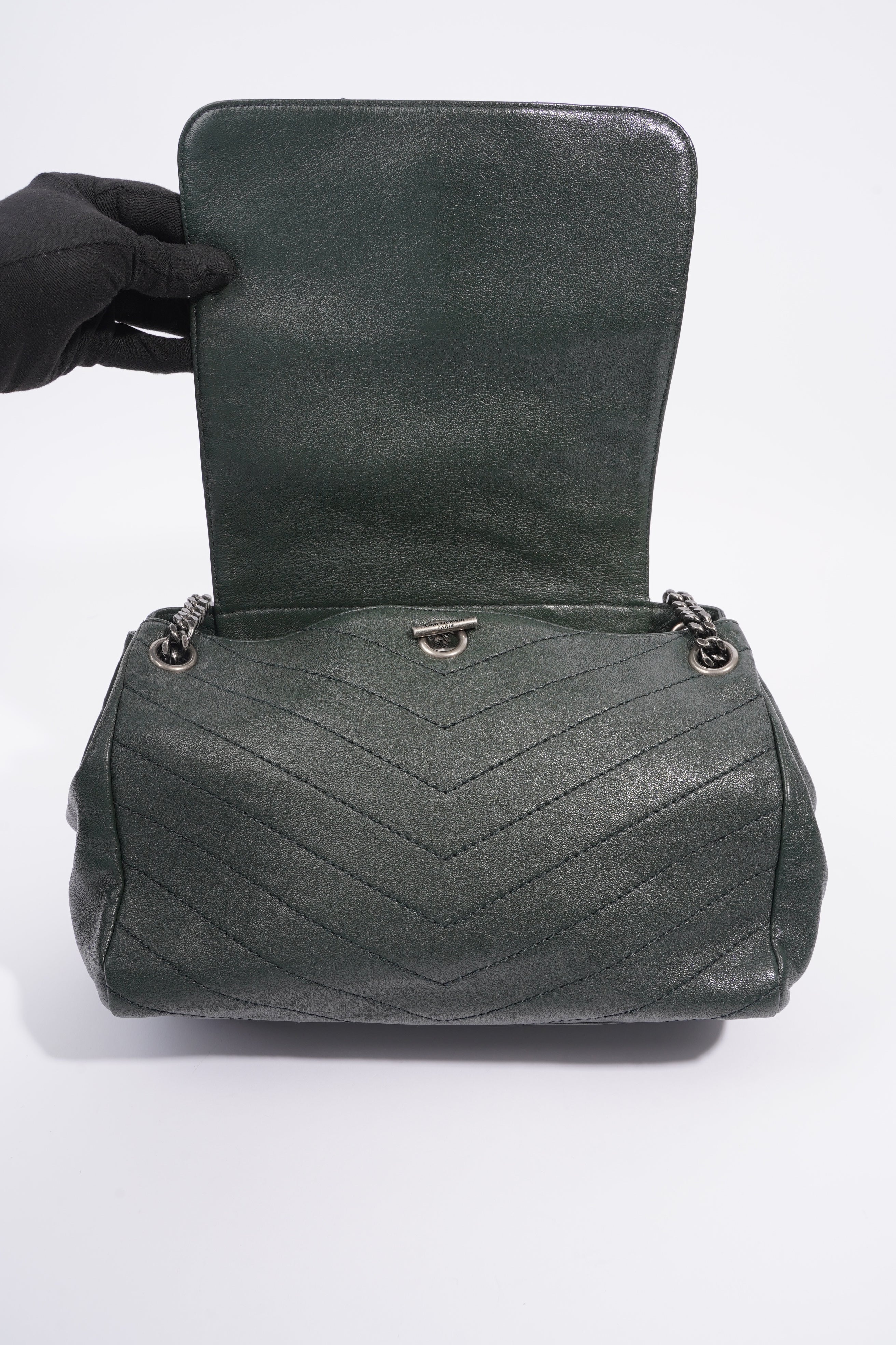 Saint Laurent Niki Medium Vintage Green Calfskin Leather