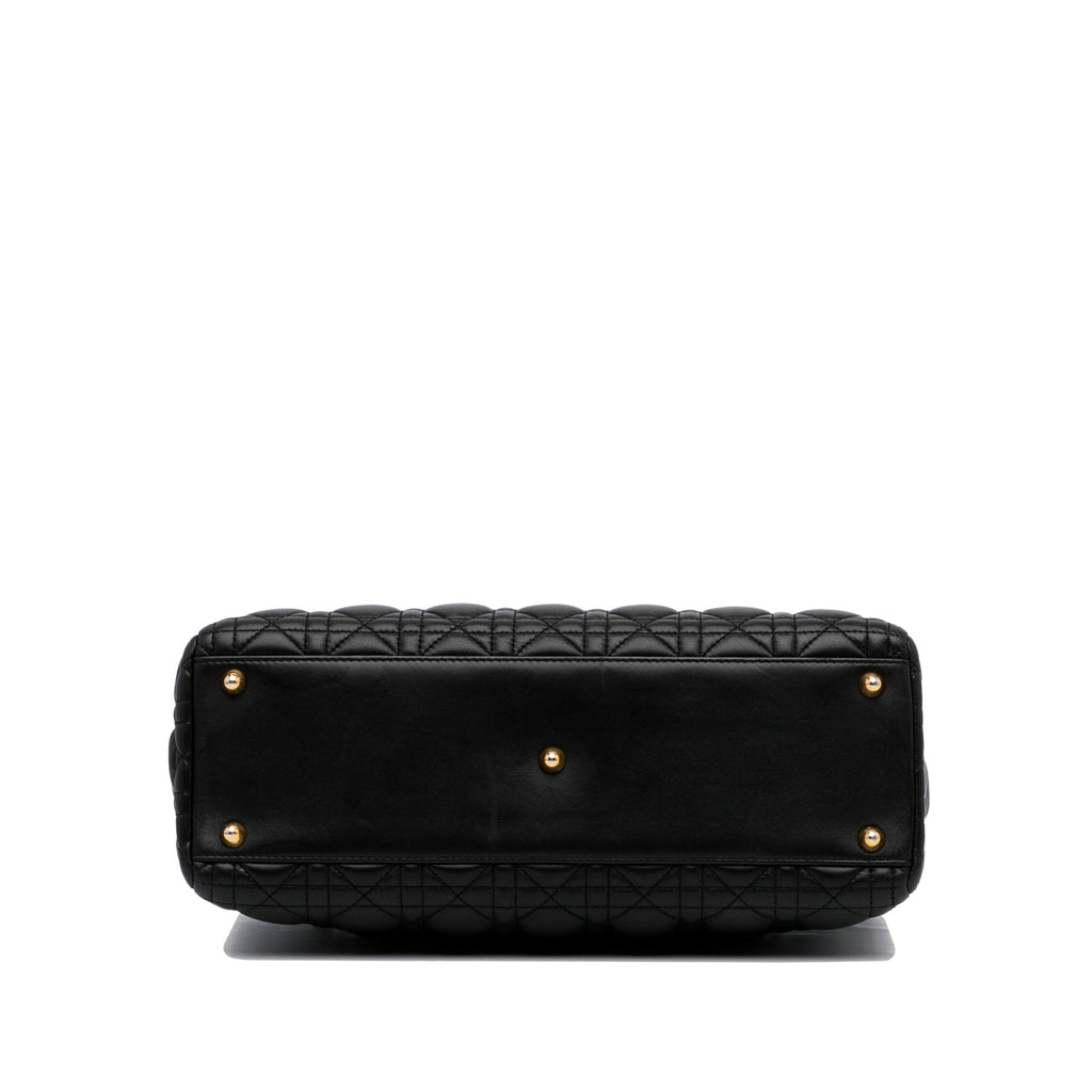 Dior Lady Dior Large Black Cannage Quilted Leather