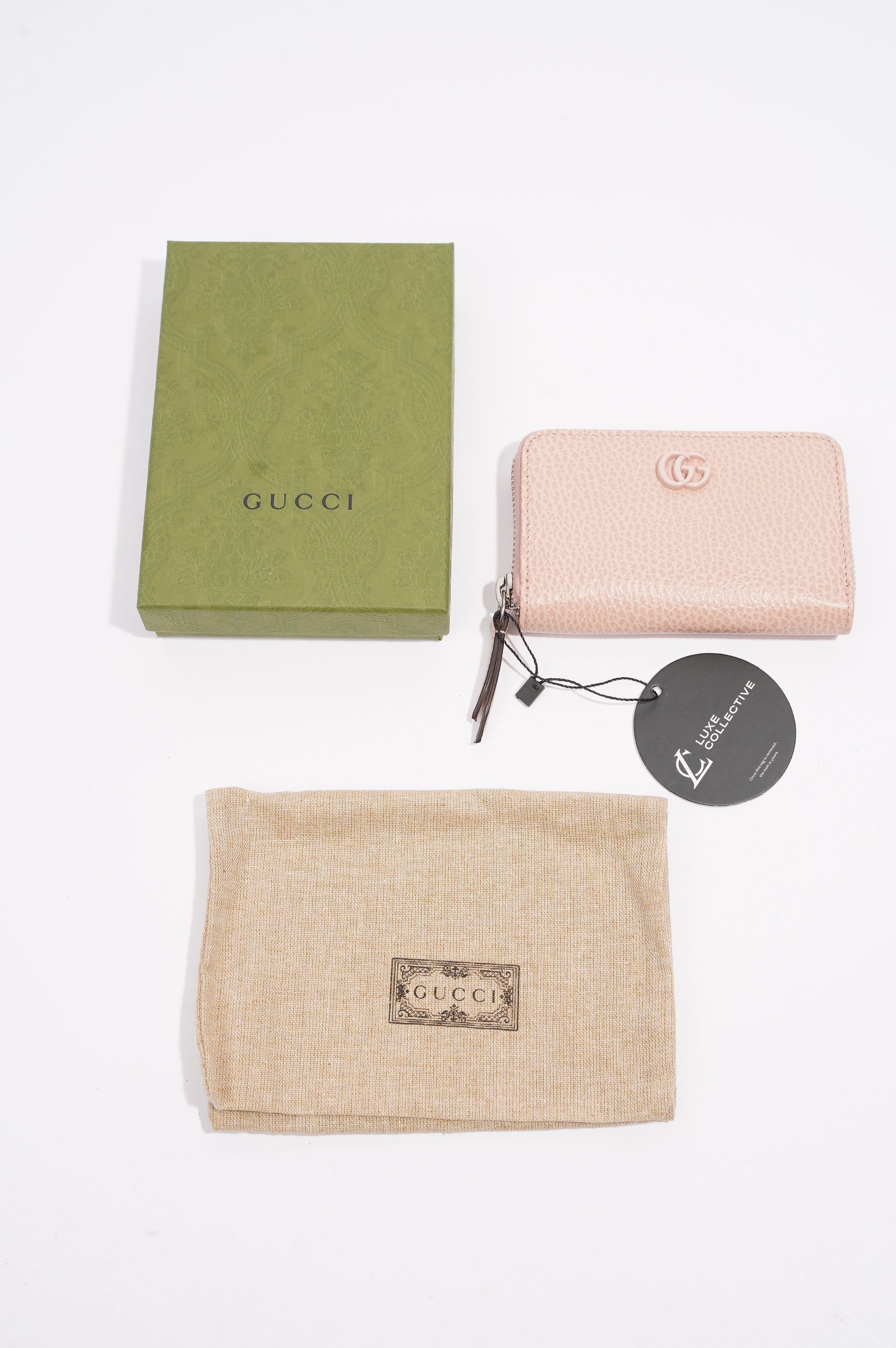 Gucci Zip Around Purse Pink Leather