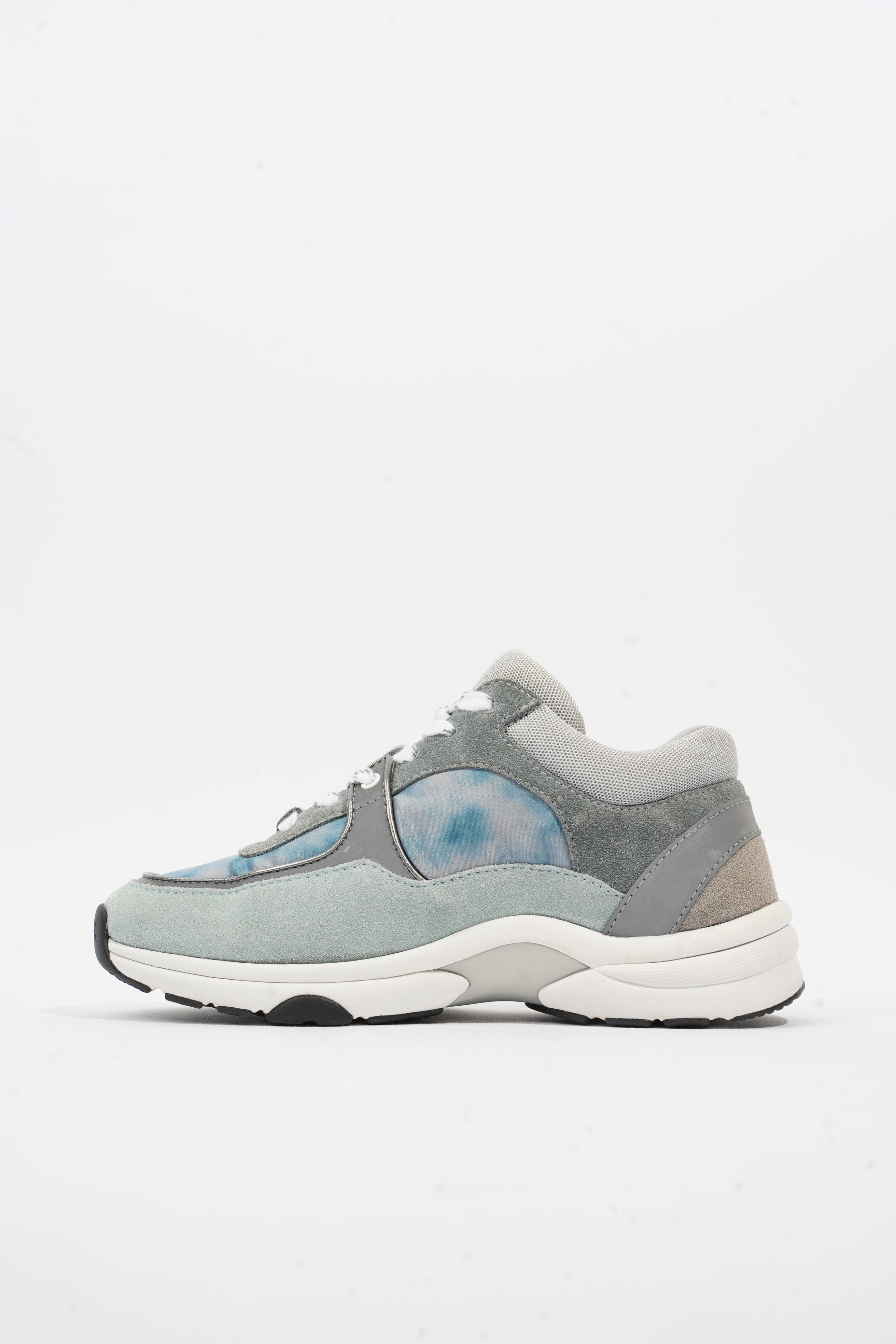 Chanel CC Runner Grey / Blue Tie Dye Suede EU 35 UK 2